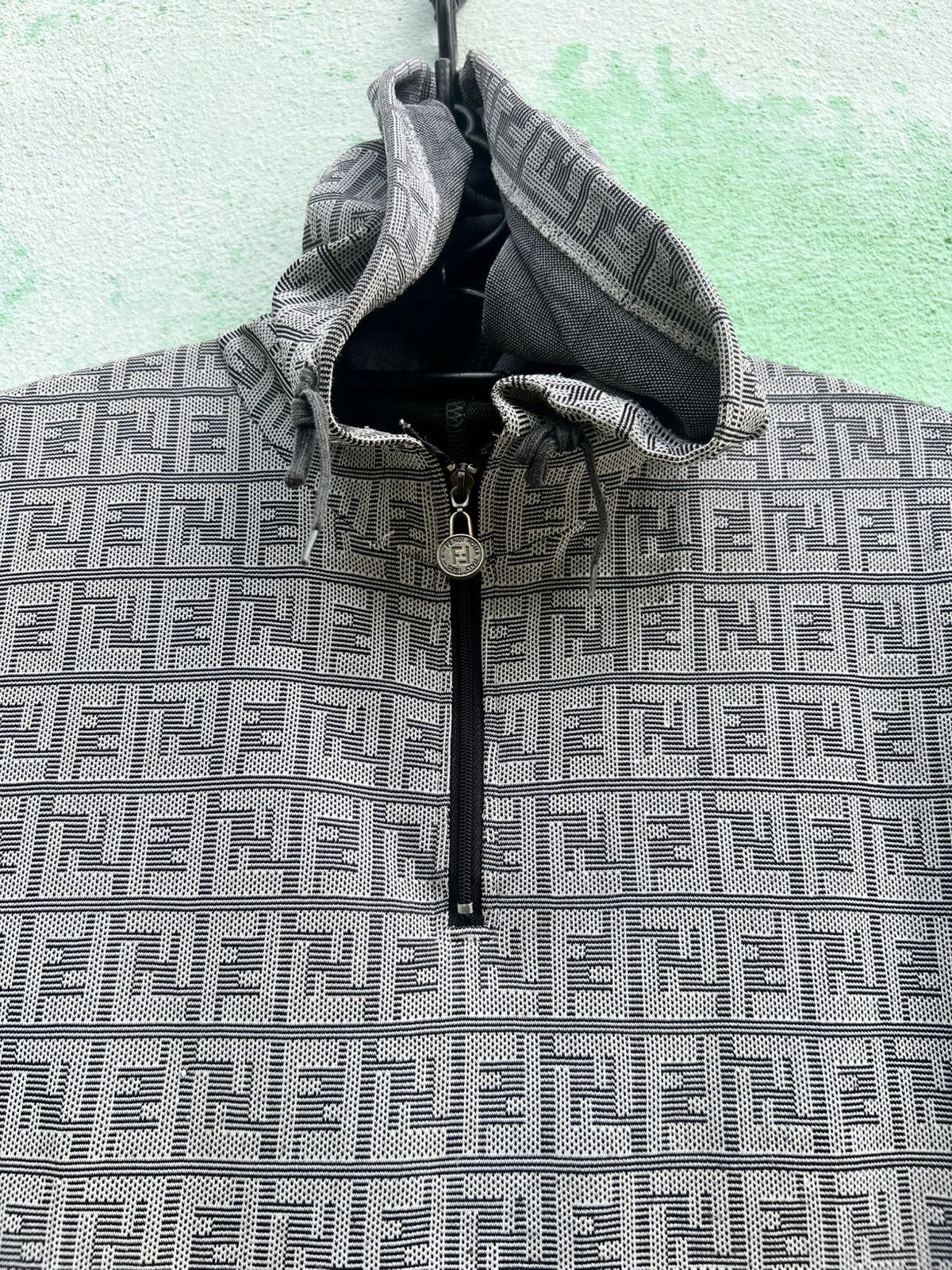 Fendi VINTAGE Fendi Jeans Zucca Monogram Knit Hoodie Half Zip Size US S / EU 44-46 / 1 - 13 Thumbnail