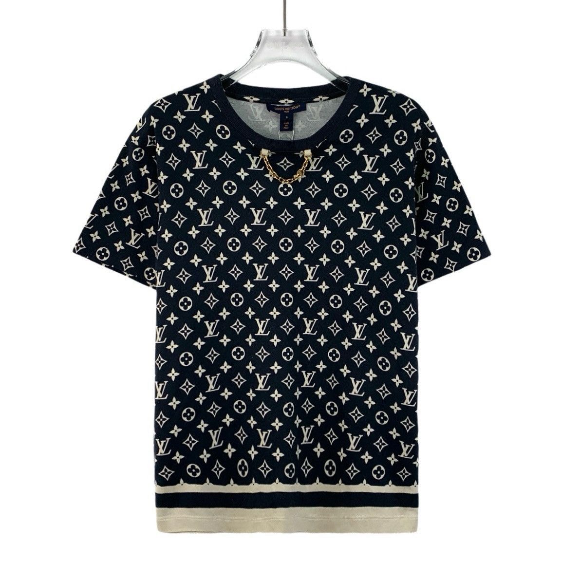 Louis Vuitton Louis Vuitton 23 collection Black Logo Cotton T-Shirt Size S / US 4 / IT 40 - 1 Thumbnail