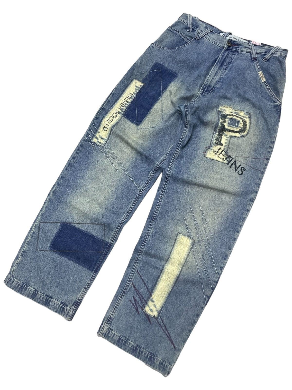JNCO × Southpole Y2K Paco Baggy Massive Deconstructed Rap Hip Hop Jeans Denim Size US 30 / EU 46 - 3 Thumbnail