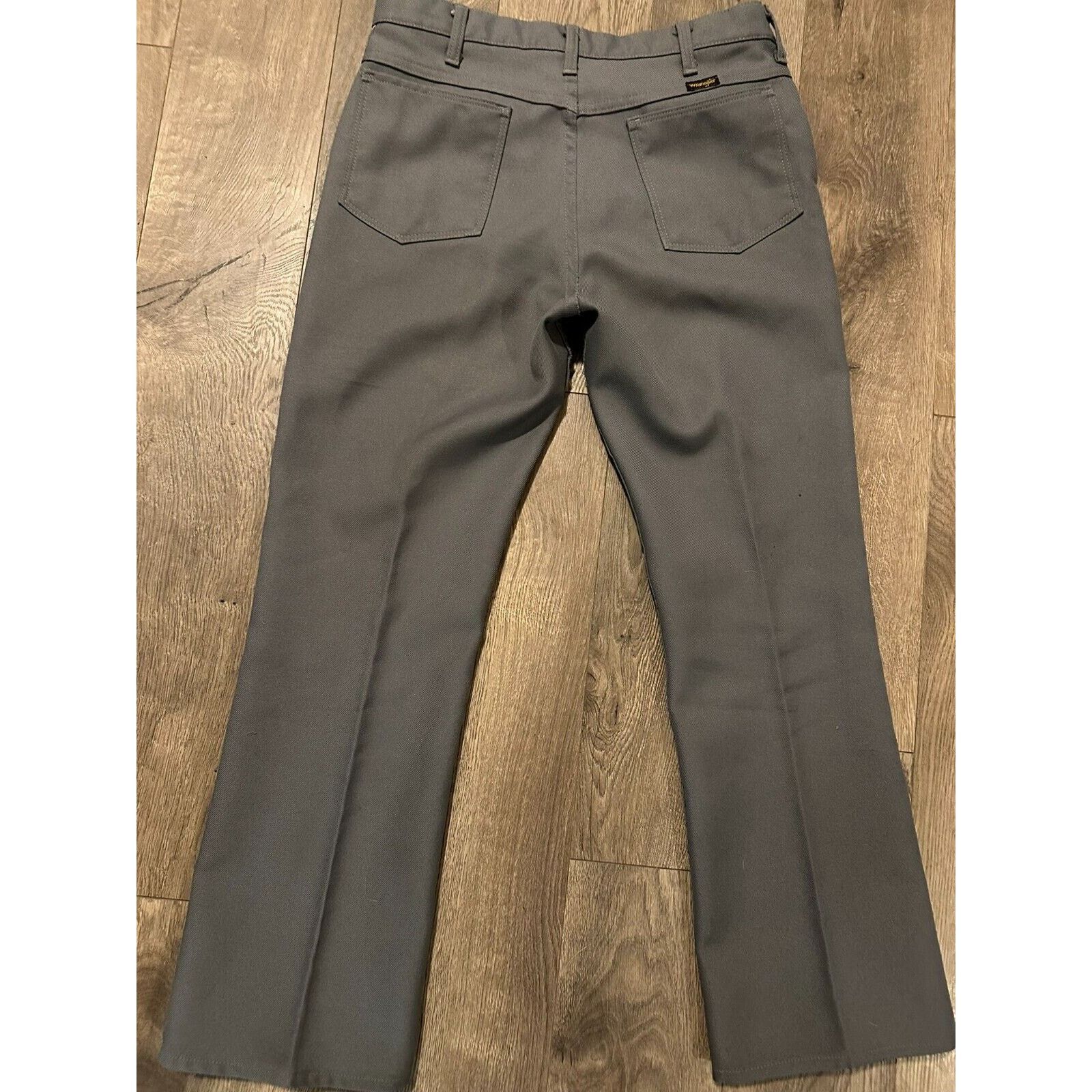 Wrangler Vintage 90s Polyester Wrangler Old School Khakis Gray 33x30 Size US 33 - 7 Thumbnail