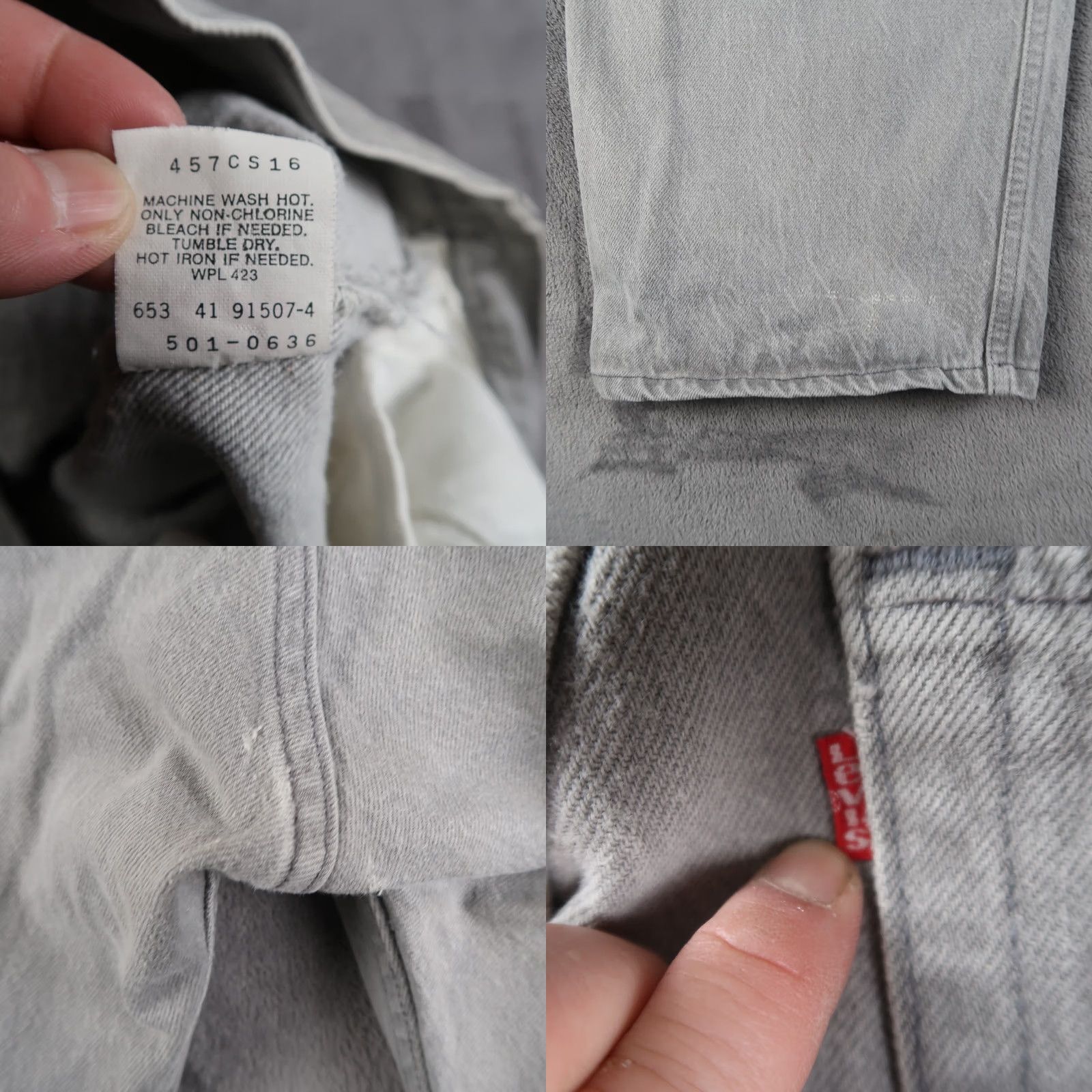Levi's VINTAGE Levi's 501 Jeans Mens Gray 90s 38x32 Straight Denim 5-Pocket USA Size US 38 / EU 54 - 9 Thumbnail