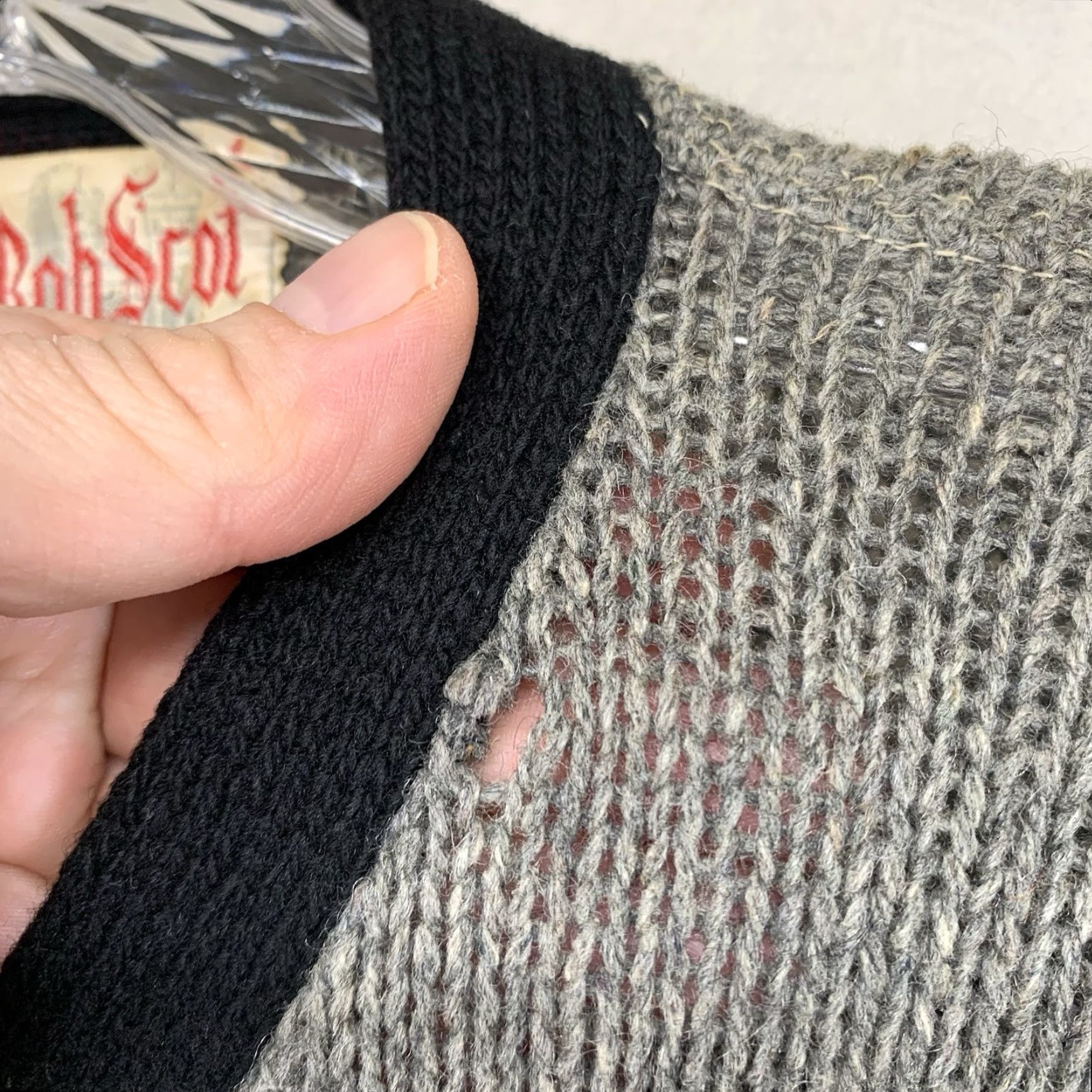 Vintage VINTAGE Rob Scot Men's Sweater Cardigan Wool L Gray Knitted 80s Bohemian Casual Size US L / EU 52-54 / 3 - 7 Thumbnail