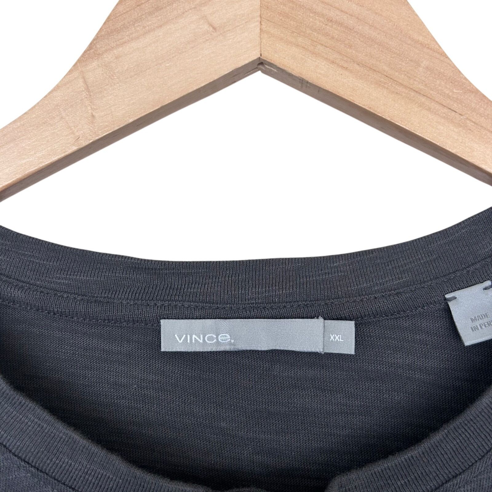 Vince Vince Gray Long Sleeve Henley Shirt Sz XXL Size US XXL / EU 58 / 5 - 3 Thumbnail