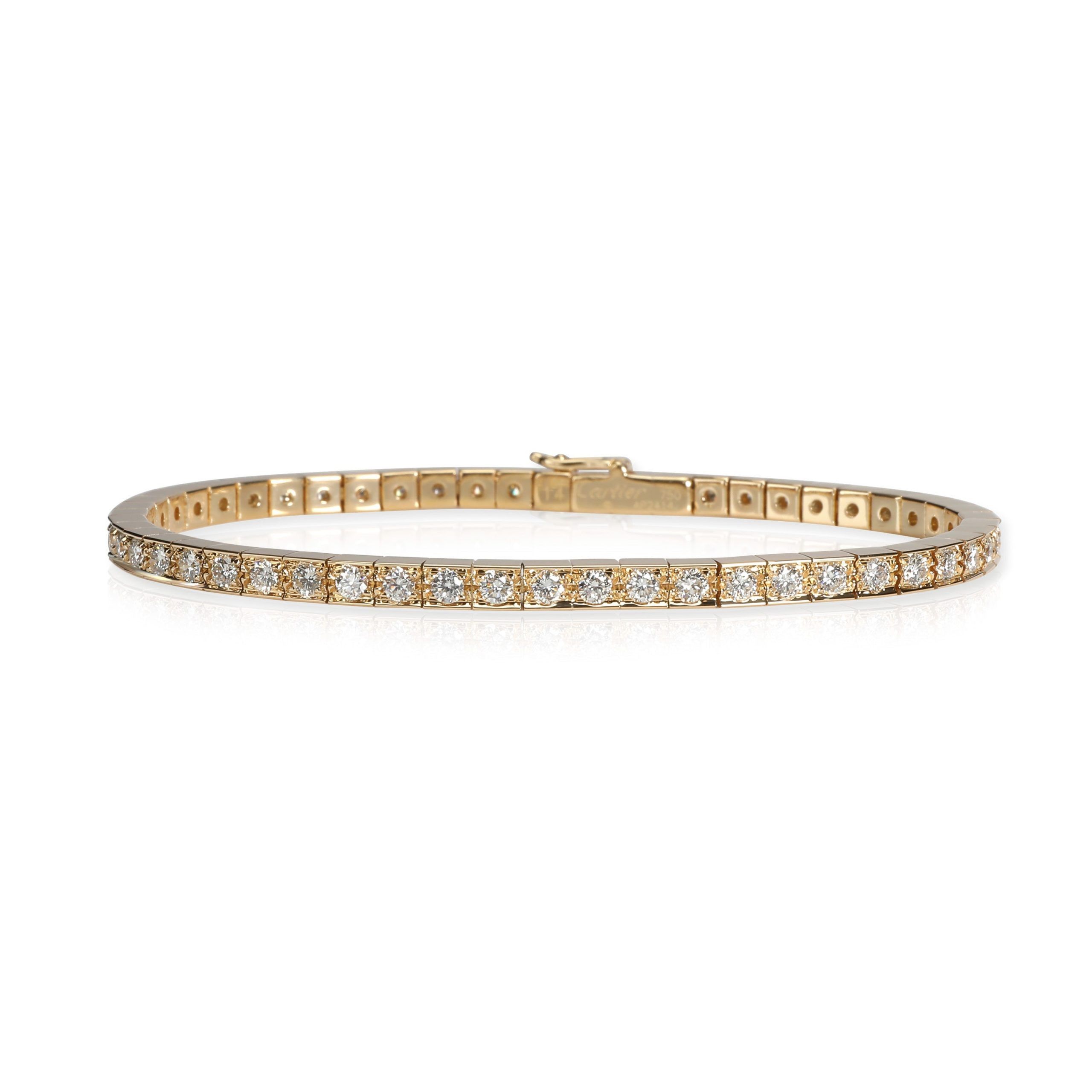 image of Cartier Lanieres Diamond Bracelet In 18K Yellow Gold 1.80 Ctw, Women's
