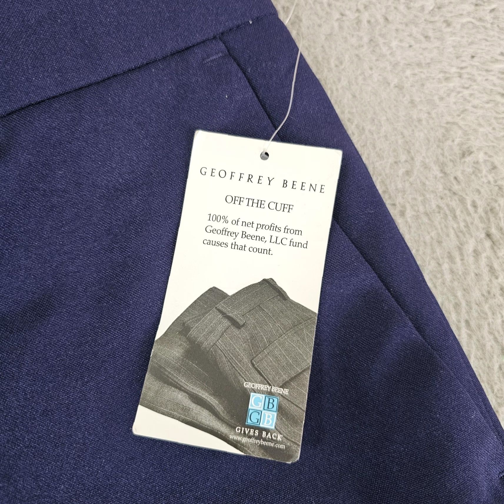 Geoffrey Beene VINTAGE Geoffrey Beene Pants Mens 38x28 Navy Dress Slacks Polyester Classic Size US 38 / EU 54 - 4 Thumbnail