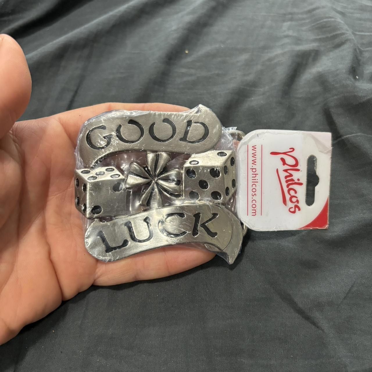 Designer vintage good luck dice belt buckle Size ONE SIZE - 1 Thumbnail