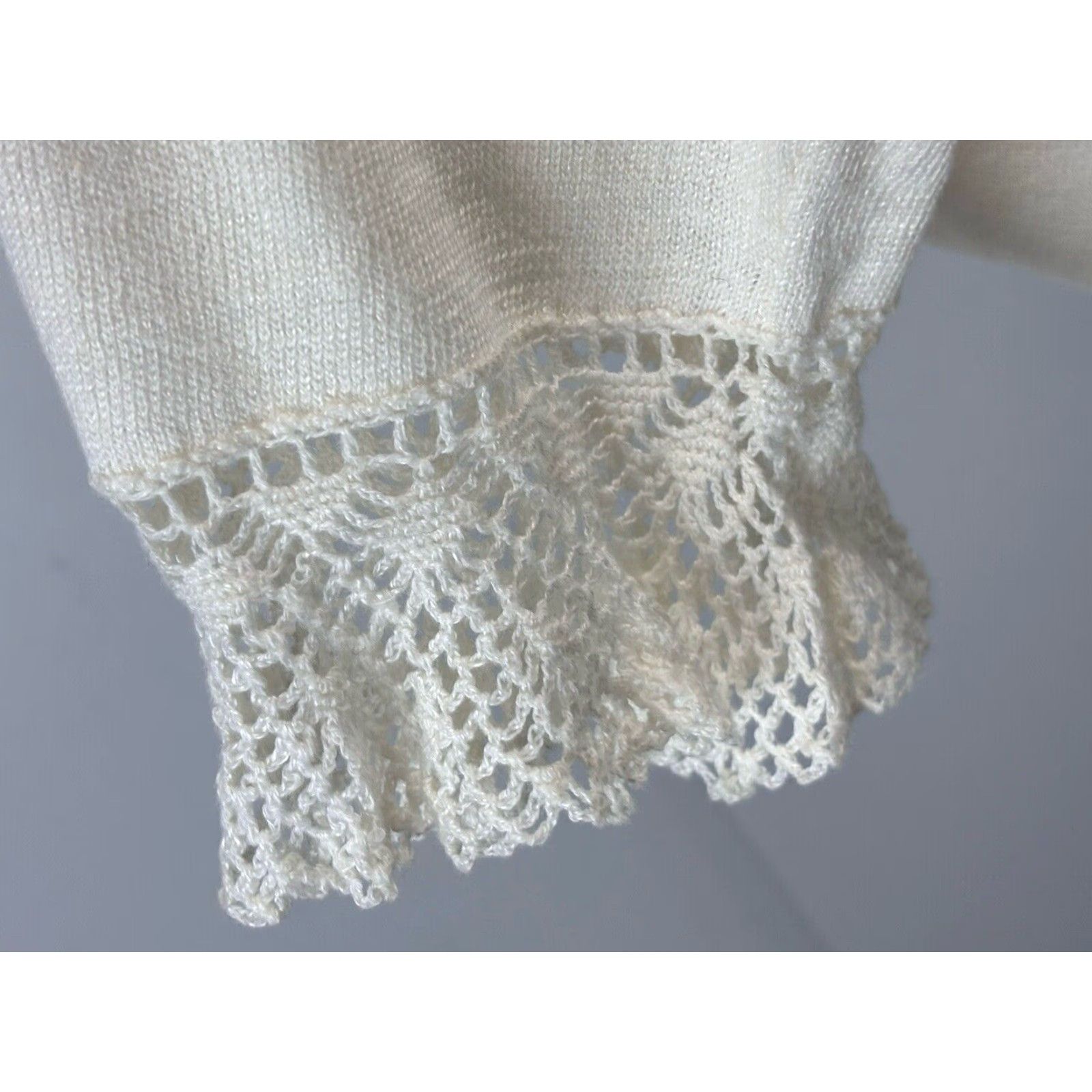Ralph Lauren VINTAGE Lauren Ralph Lauren Women's Sweater Pullover Knit Long Sleeve Plus 3X Ivory Coastal Spring Summer Beach Classic Lightweight Breathable Size XXL / US 16-18 / IT 52-54 - 6 Thumbnail