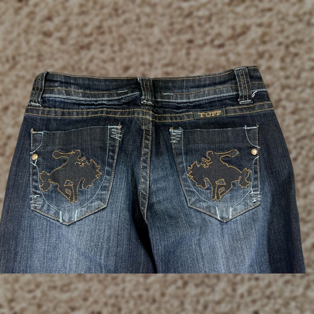 Cowgirl Tuff Bootcut Jeans Women 26 Black Denim Mid Rise