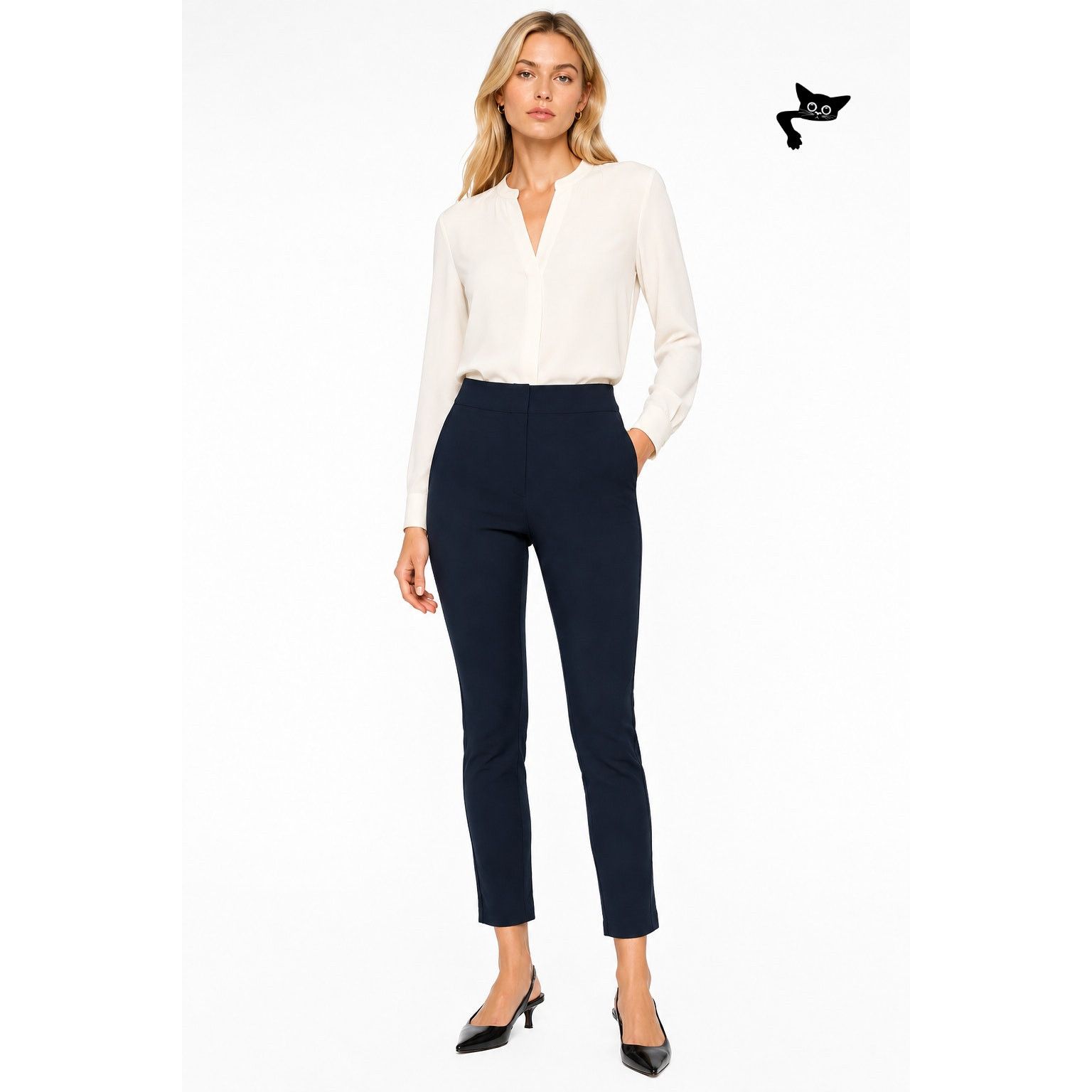 Rag & Bone Rag & Bone Simone Slim Ankle Pants Navy Blue Size 2 Size 26" / US 2 / IT 38 - 4 Thumbnail