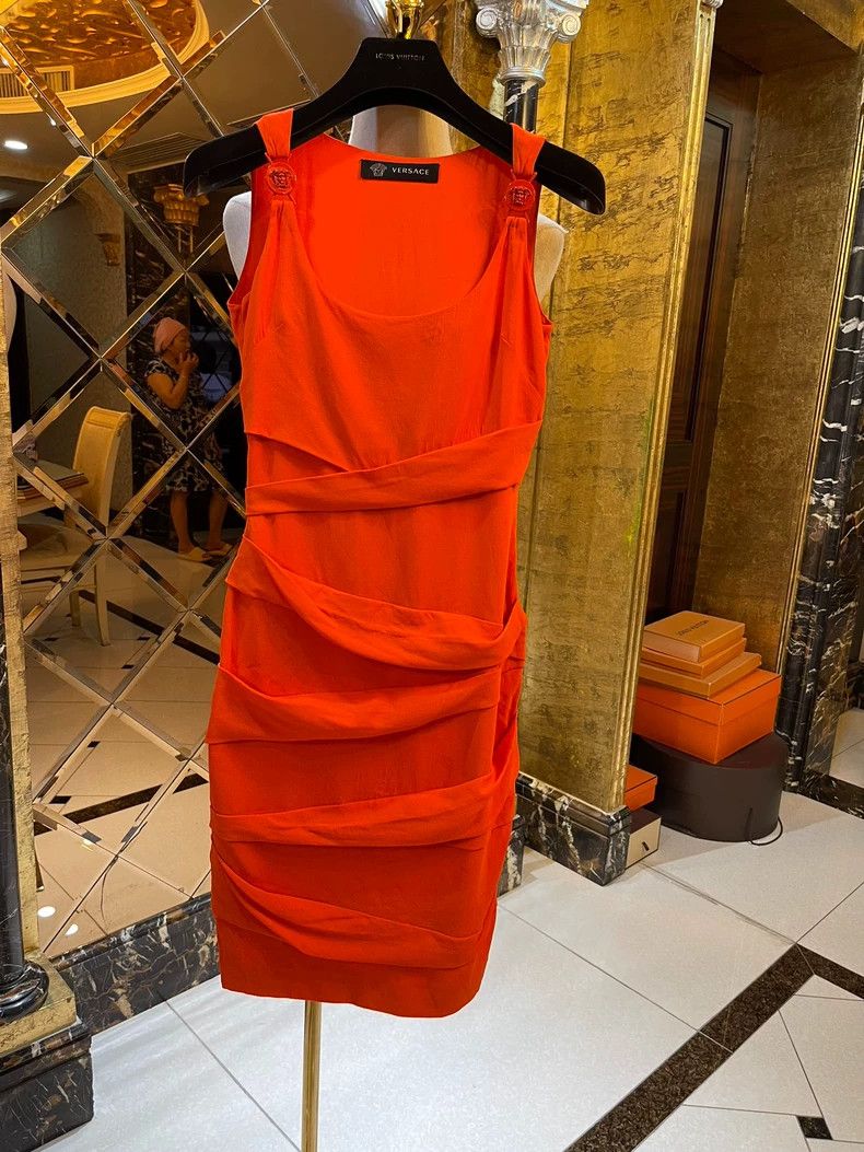 Versace Versace Sunset orange dress Size M / US 6-8 / IT 42-44 - 1 Thumbnail