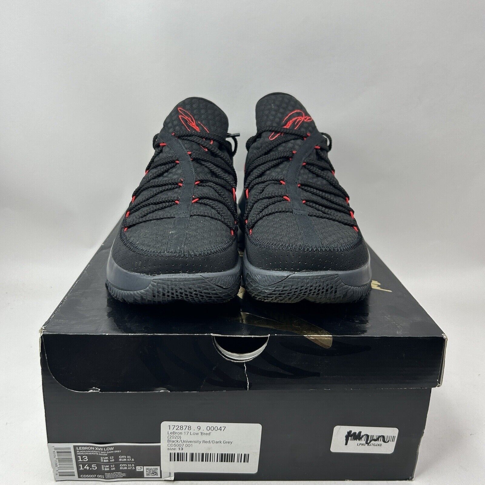 Nike Nike Lebron 17 XVII Low “Bred/Black Red” 2023 Size US 13 / EU 46 - 2 Thumbnail