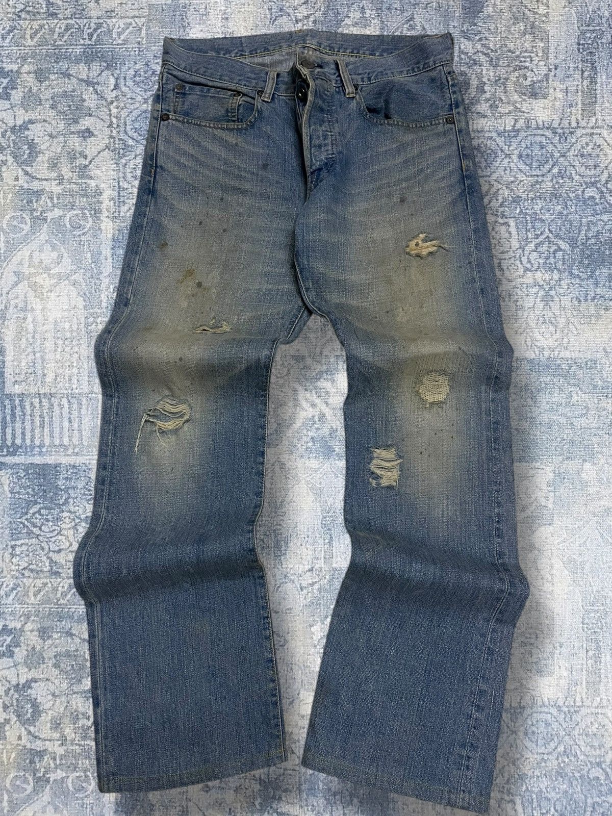 Hysteric Glamour Vintage 90s Japan Designer Nano Universe Mudwash Distressed Size US 32 / EU 48 - 1 Thumbnail