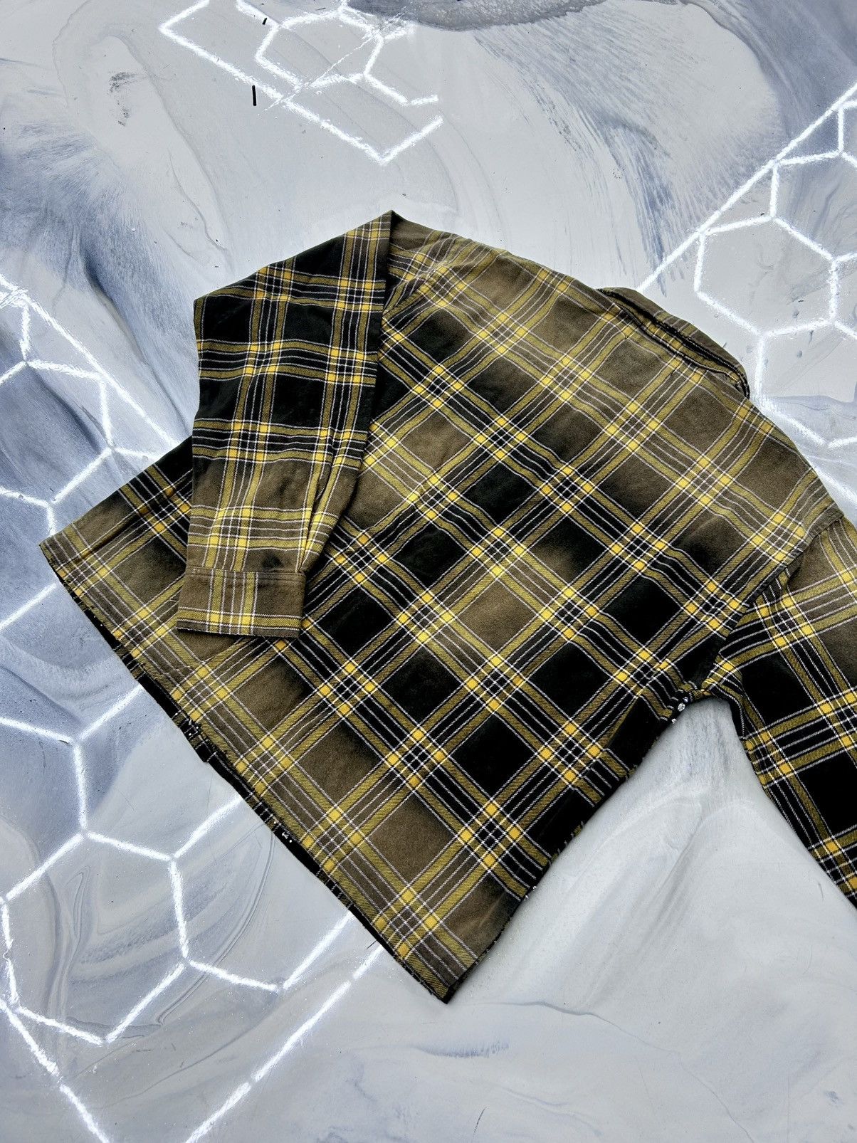 Vale Chocolate Crystal Flannel Black Yellow Size S
