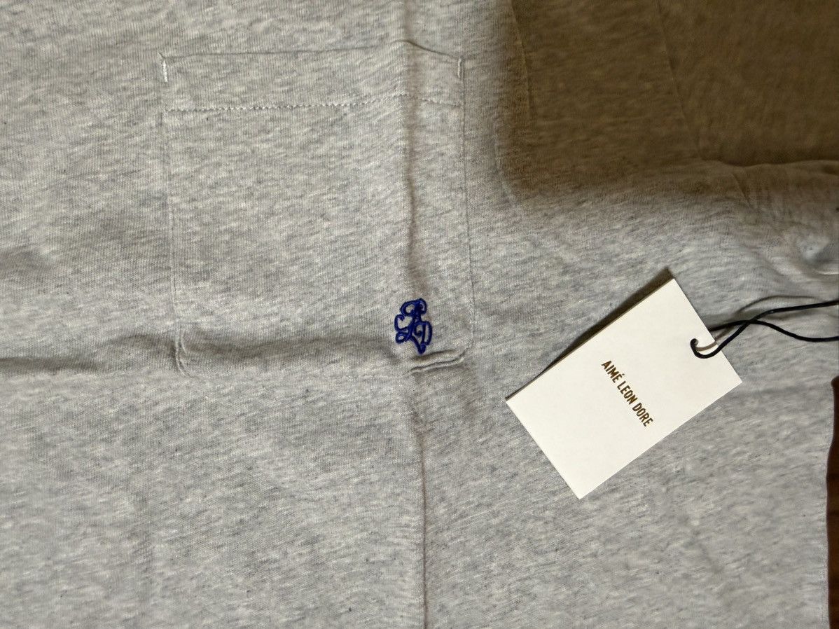 Aime Leon Dore Aime Leon Dore ALD Monogram Pocket Tee Size XL in silver mix Size US XL / EU 56 / 4 - 3 Thumbnail