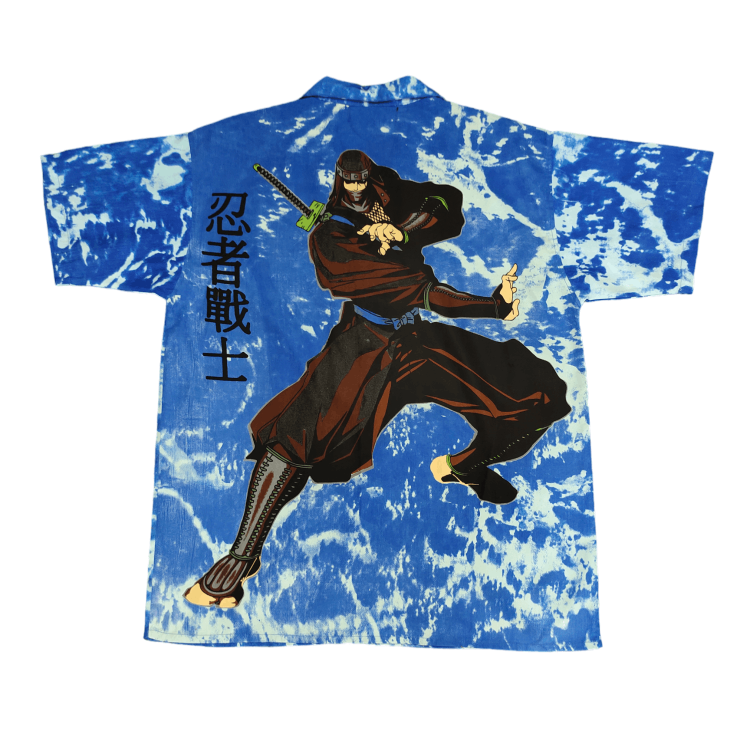 Anime Vintage Ninja Warrior Anime Print Oversize Shirt Size US M / EU 48-50 / 2 - 6 Thumbnail