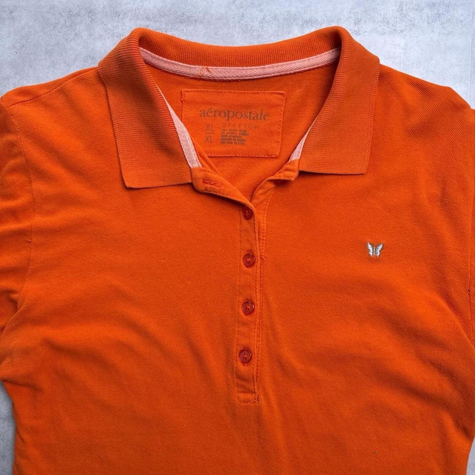 Aeropostale Y2K Aeropostale Orange 00s Polo shirt Size XL / US 12-14 / IT 48-50 - 2 Thumbnail