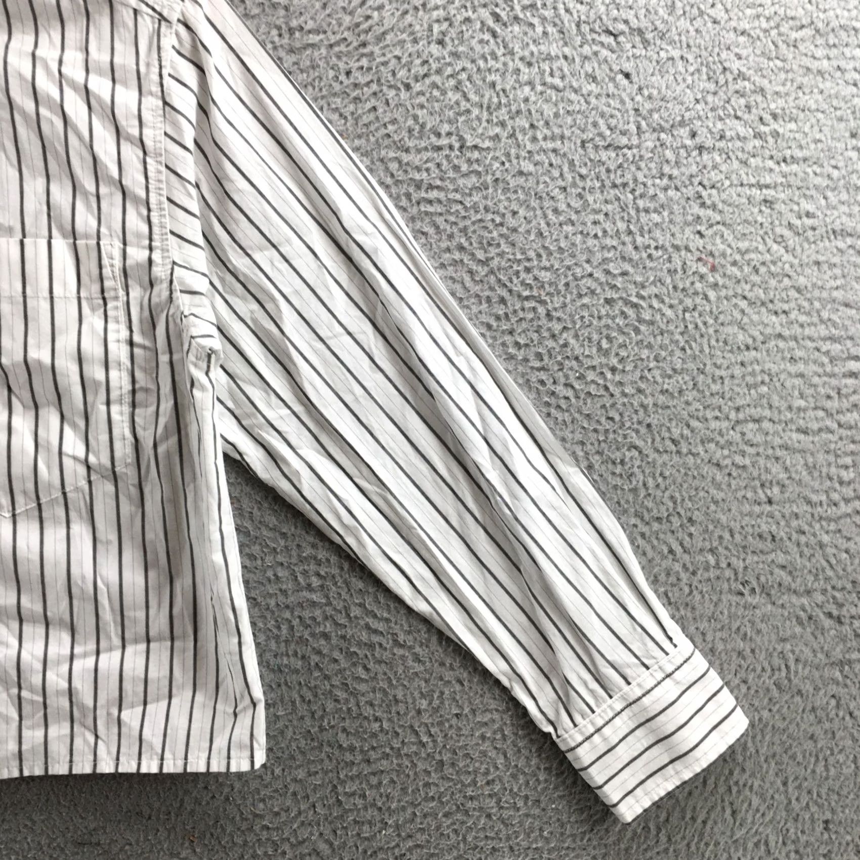 Banana Republic Banana Republic Button-Up Shirt Womens S Black White Collared Long Sleeves Dress Shirt Shirt Size S / US 4 / IT 40 - 5 Thumbnail
