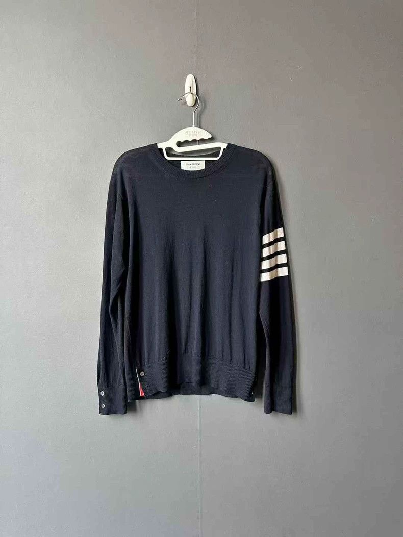 Thom Browne Thom Browne size2 Blue wool sweater Size US M / EU 48-50 / 2 - 1 Thumbnail