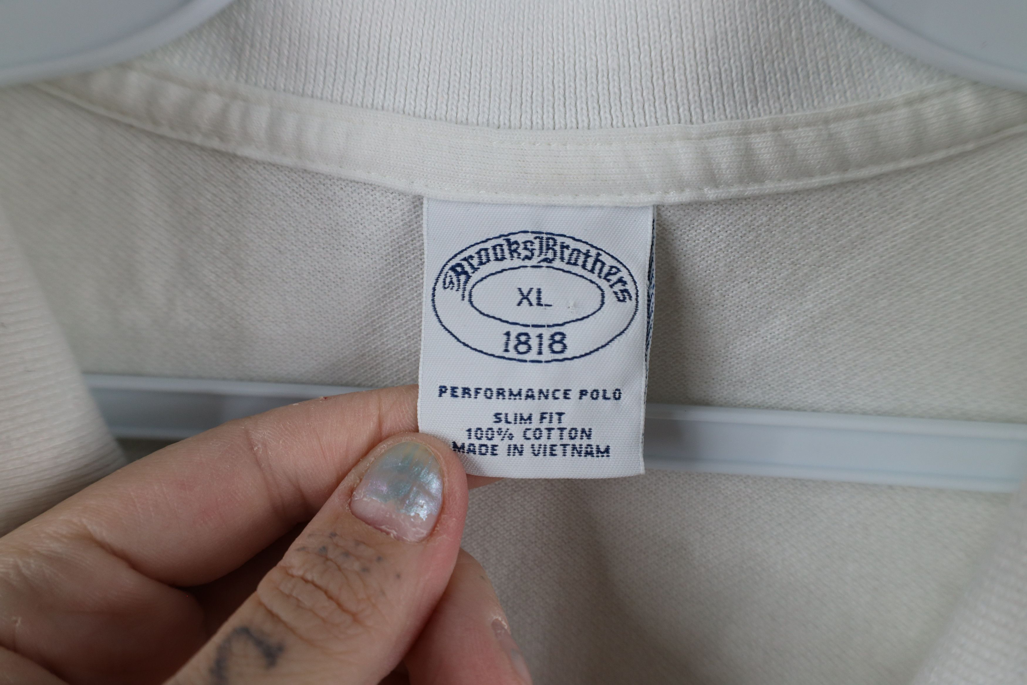 Brooks Brothers × Vintage Brooks Brothers Short Sleeve Collared Golf Polo Shirt White Size US XL / EU 56 / 4 - 6 Thumbnail