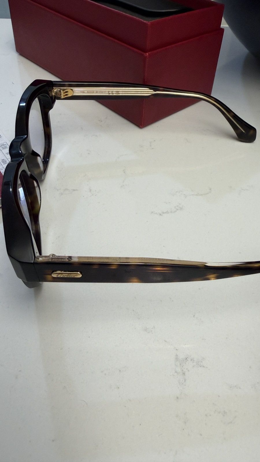 Cartier Tortoiseshell Square Sunglasses Size ONE SIZE - 8 Thumbnail