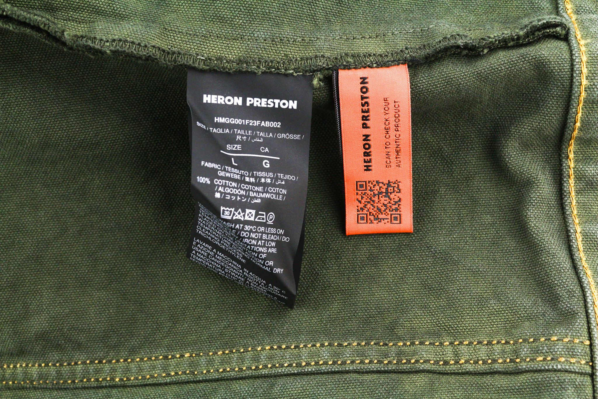 Heron Preston Men L Green Pure Cotton Long Sleeved 80299 Size US L / EU 52-54 / 3 - 7 Thumbnail