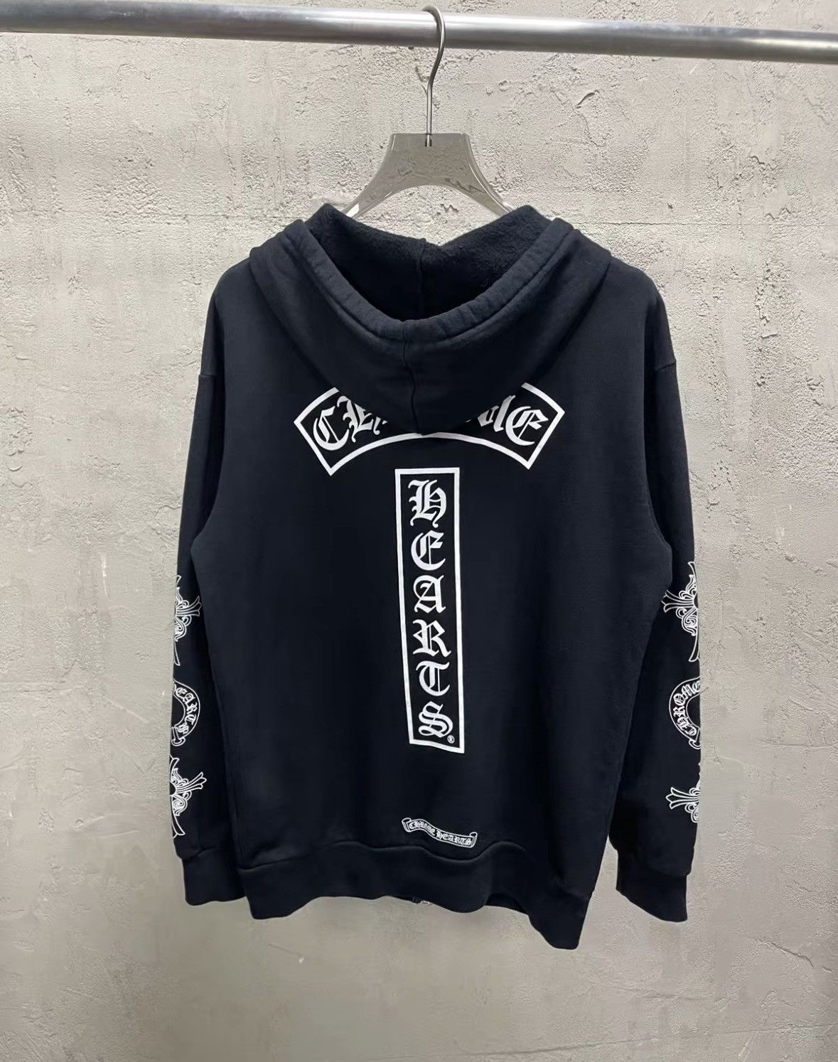 Chrome Hearts Chrome Hearts Black Zip Hoodie with White Prints. Size US M / EU 48-50 / 2 - 2 Thumbnail
