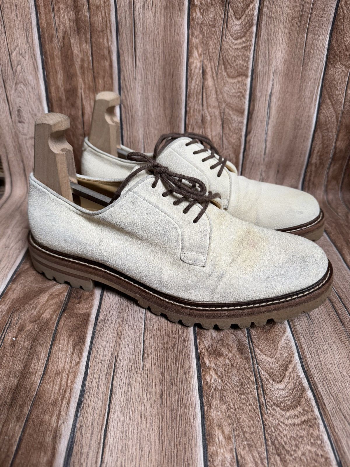 Brunello Cucinelli Panelled suede derby Size US 10 / EU 43 - 2 Thumbnail
