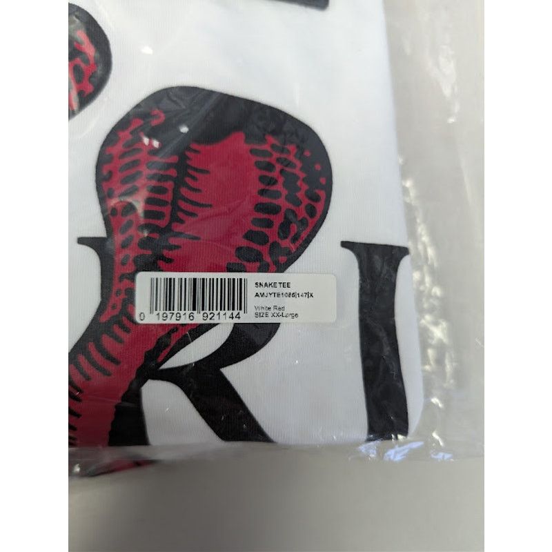 Amiri o1rshd1 Poison Snake Graphic Print T-Shirt in White / Red Size US XXL / EU 58 / 5 - 22 Thumbnail