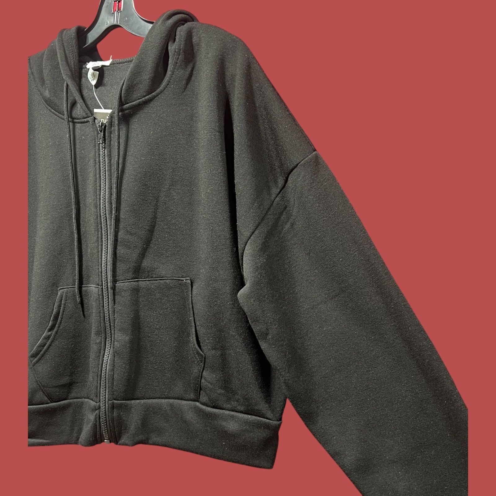 rue21 Rue 21 - Women's Long Sleeve Hooded Sweatshirt - Black - 2X Size XXL / US 16-18 / IT 52-54 - 13 Thumbnail