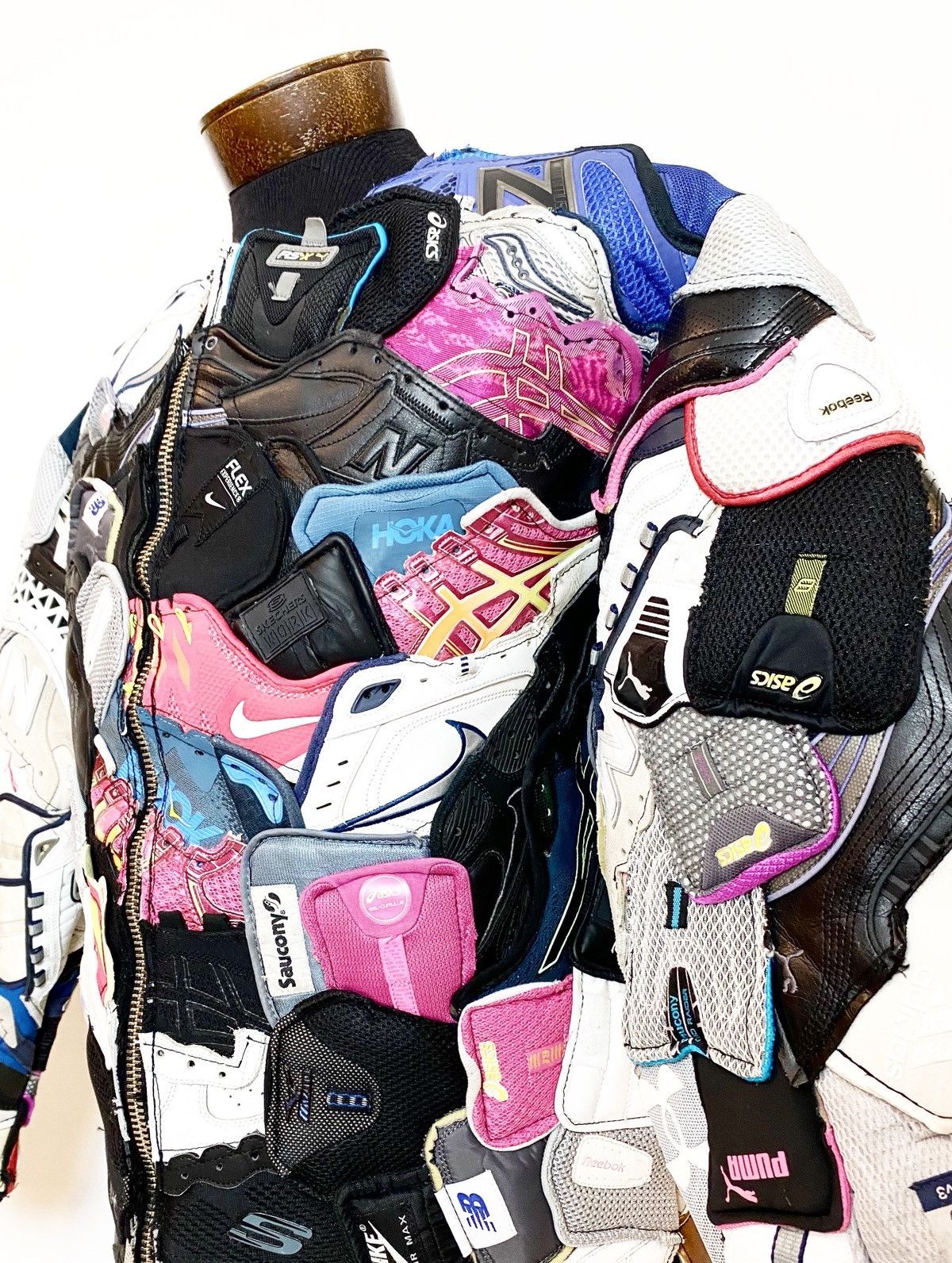 Handmade JACKET FROM SNEAKERS UPCYCLE BOMBER HANDMADE CUSTOM 1 OF 1 Size US L / EU 52-54 / 3 - 15 Thumbnail