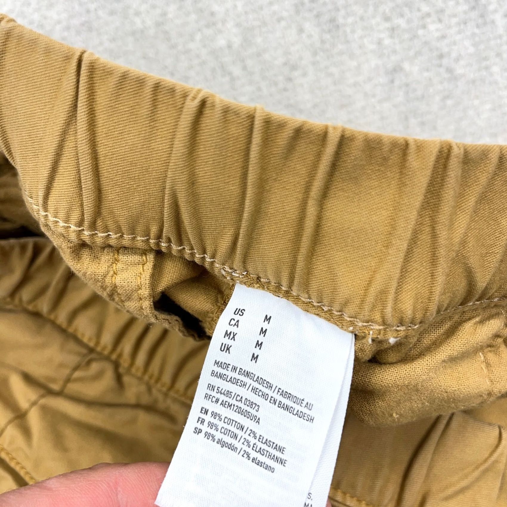 American Eagle Outfitters American Eagle Pants Joggers Men Medium Tan Brown Khaki Drawstring Tapered 33x26 Size US 31 - 3 Thumbnail