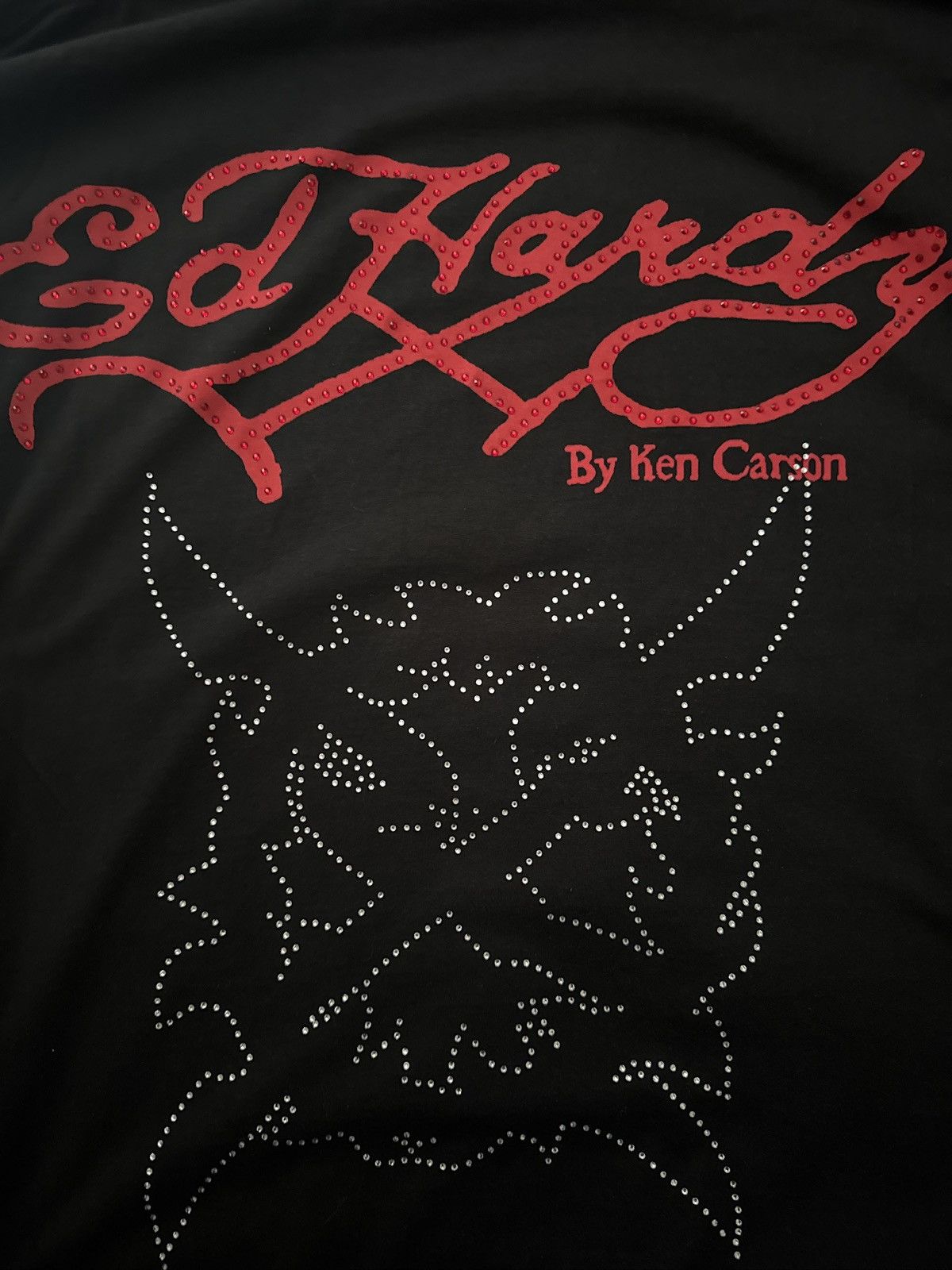 Ed Hardy × Ken Carson GRAIL…Ken Carson x Ed Hardy Rhinestone Long Sleeve Size US XXL / EU 58 / 5 - 4 Thumbnail