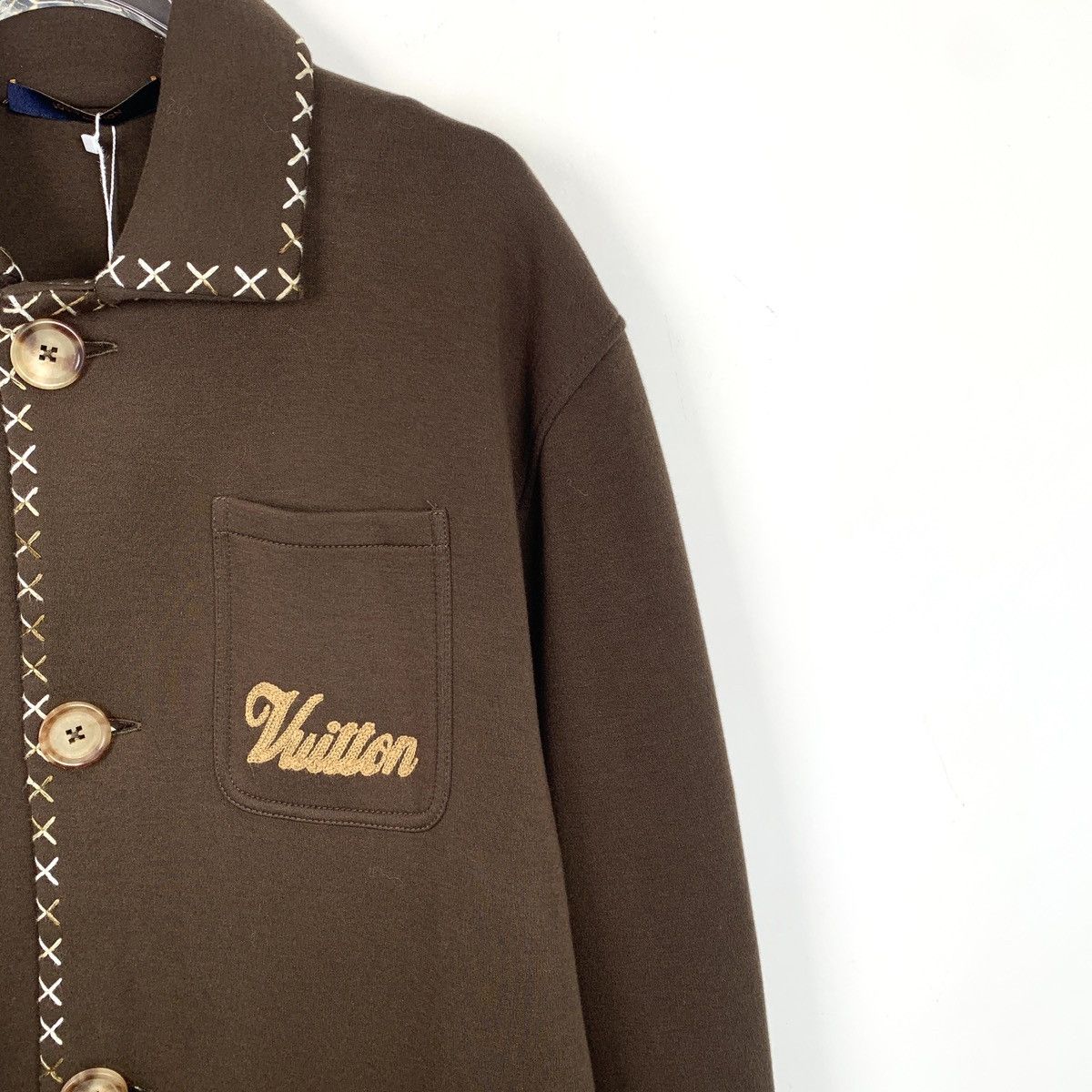 Louis Vuitton Louis Vuitton x Tyler 24 Dark Brown Logo Embroidered Jacket Size L / US 10 / IT 46 - 3 Thumbnail