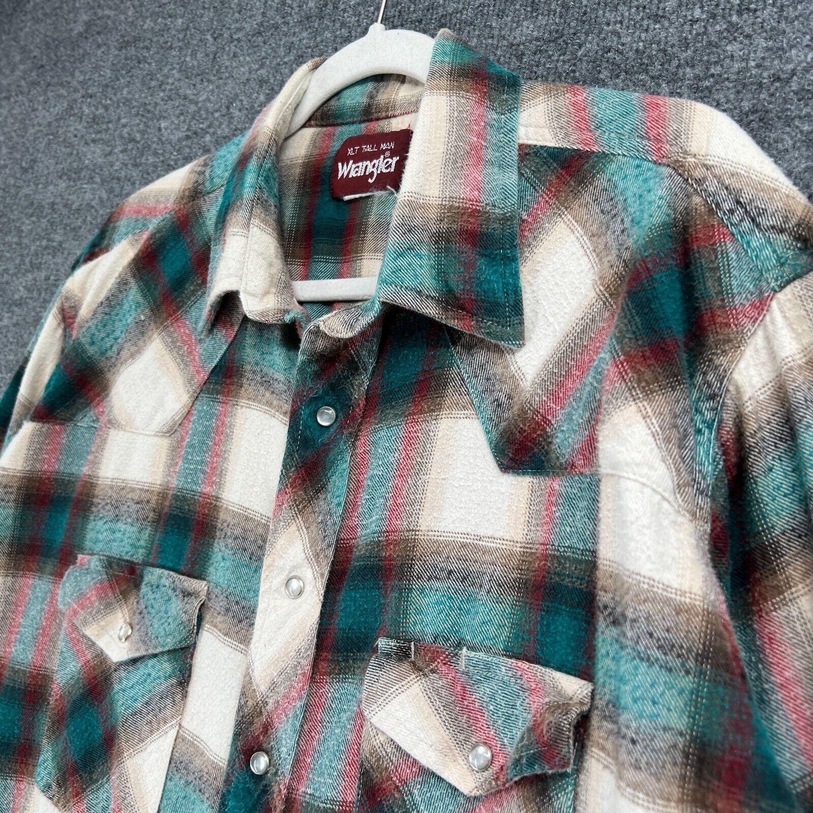 Wrangler Vintage Wrangler Western Shirt Mens XLT Tall Man Pearl Snap Size US XL / EU 56 / 4 - 4 Thumbnail