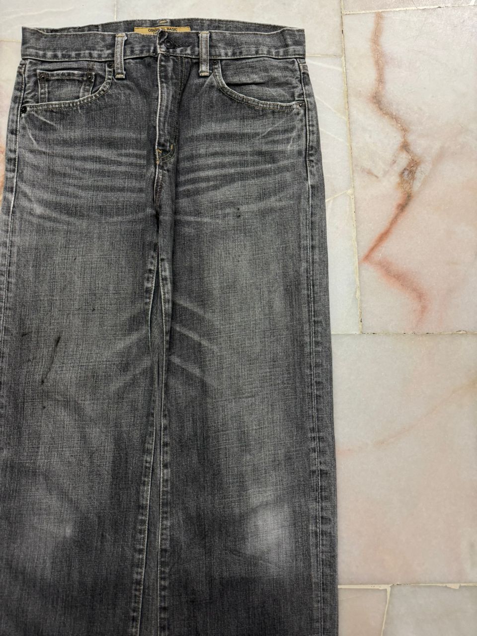 Uniqlo 💥Sick💥Vintage Uniqlo Easy Fit Straight Insane Stoned Faded Size US 30 / EU 46 - 5 Thumbnail