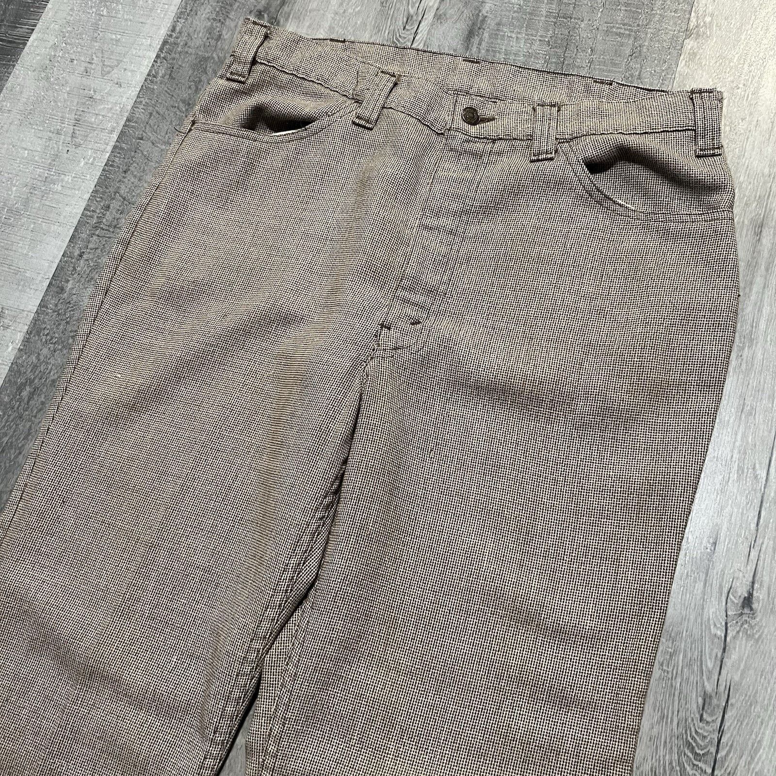 Levi's VTG Levi's Sta Prest Hopsack Hippie Bell Bottoms Disco Pants Size US 34 / EU 50 - 3 Thumbnail