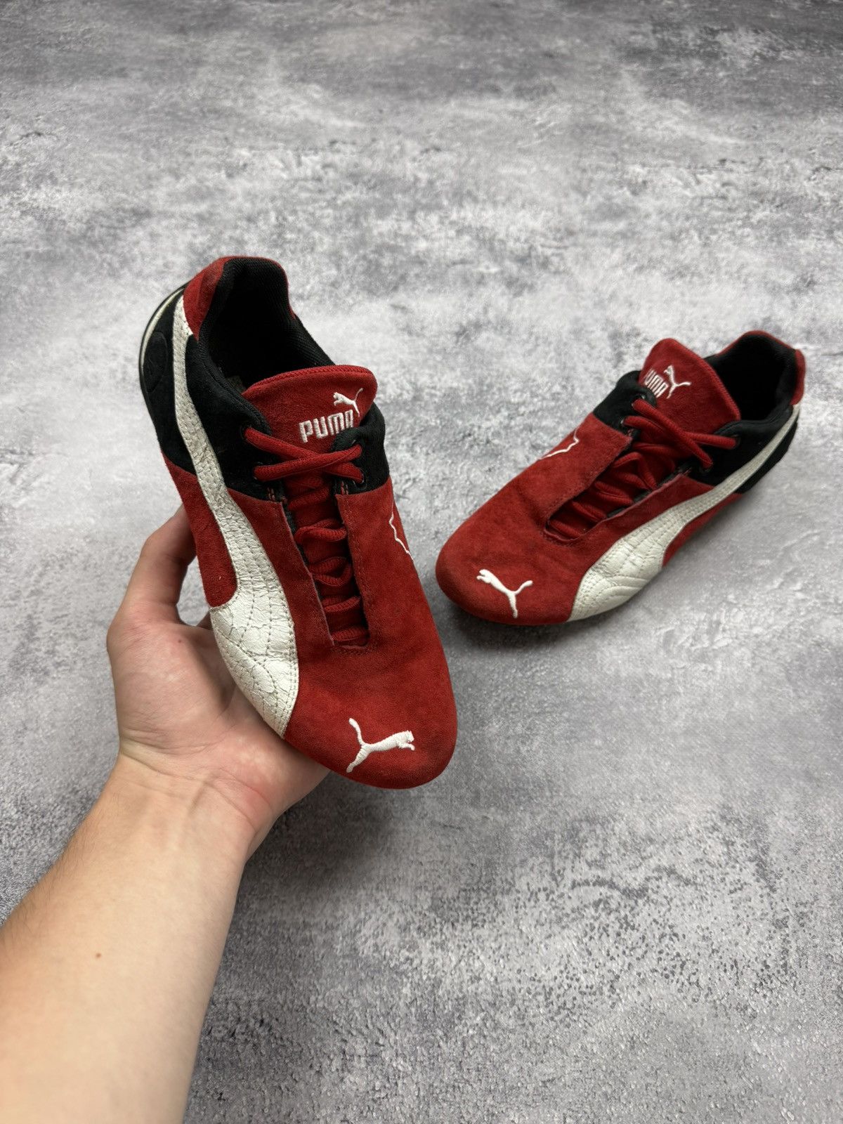 Puma Vintage Puma Speedcat OG Red Suede Low Top Sneakers Hype Y2K Size US 6 / EU 39 - 7 Thumbnail