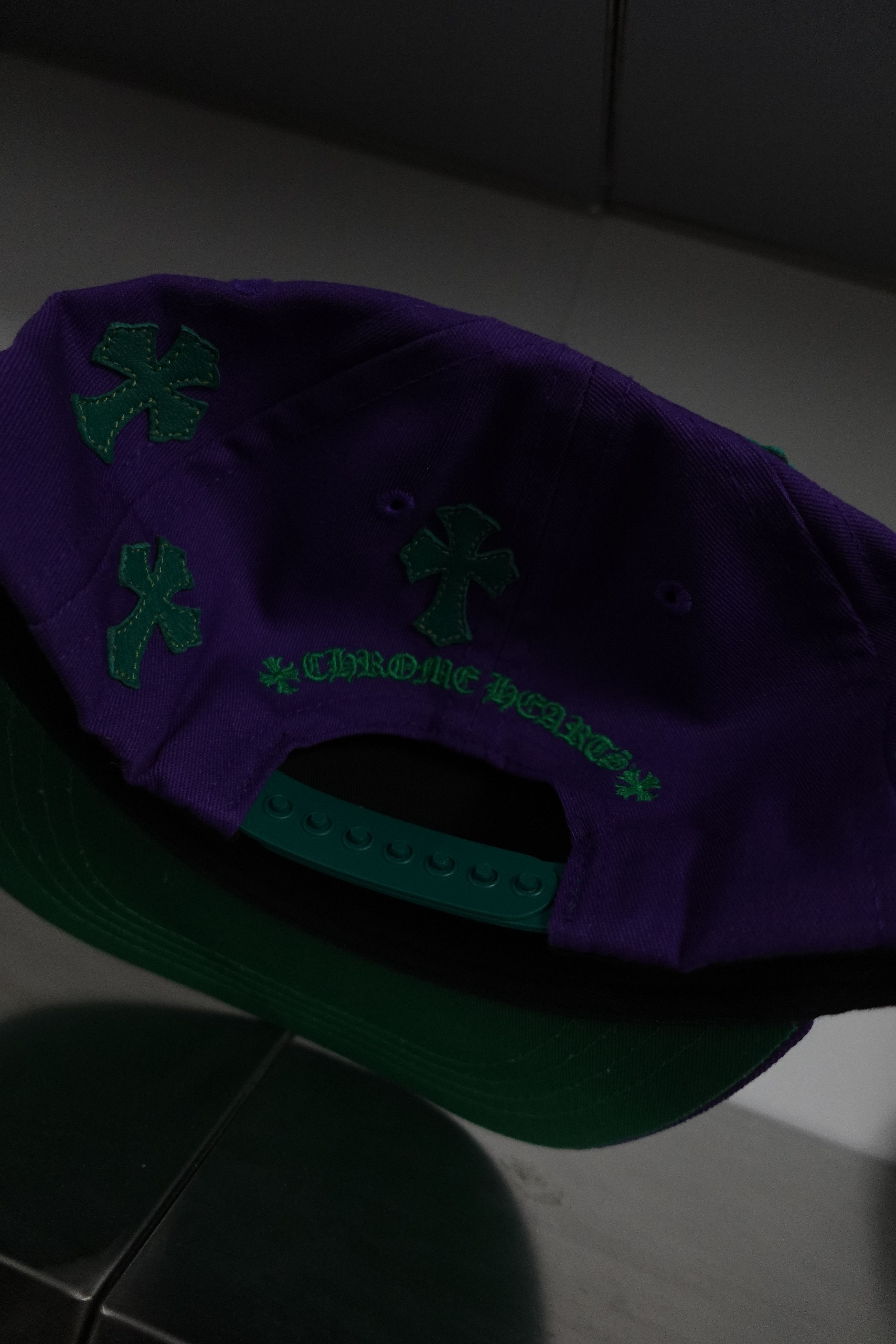 Chrome Hearts CHROME HEARTS CROSS PATCH LETTER HAT PURPLE GREEN Size ONE SIZE - 4 Thumbnail