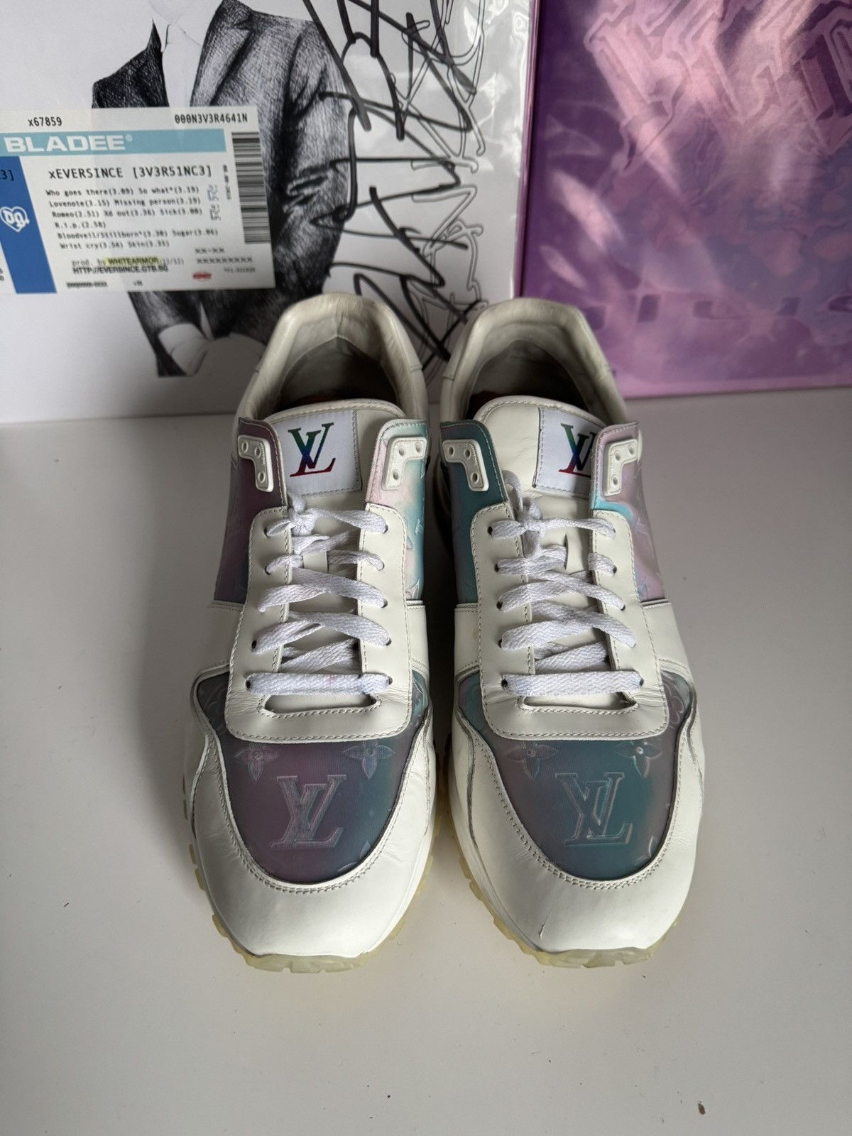 Louis Vuitton Louis Vuitton Run Away Sneakers Iridescent Monogram Luxury Size US 8 / EU 41 - 6 Thumbnail