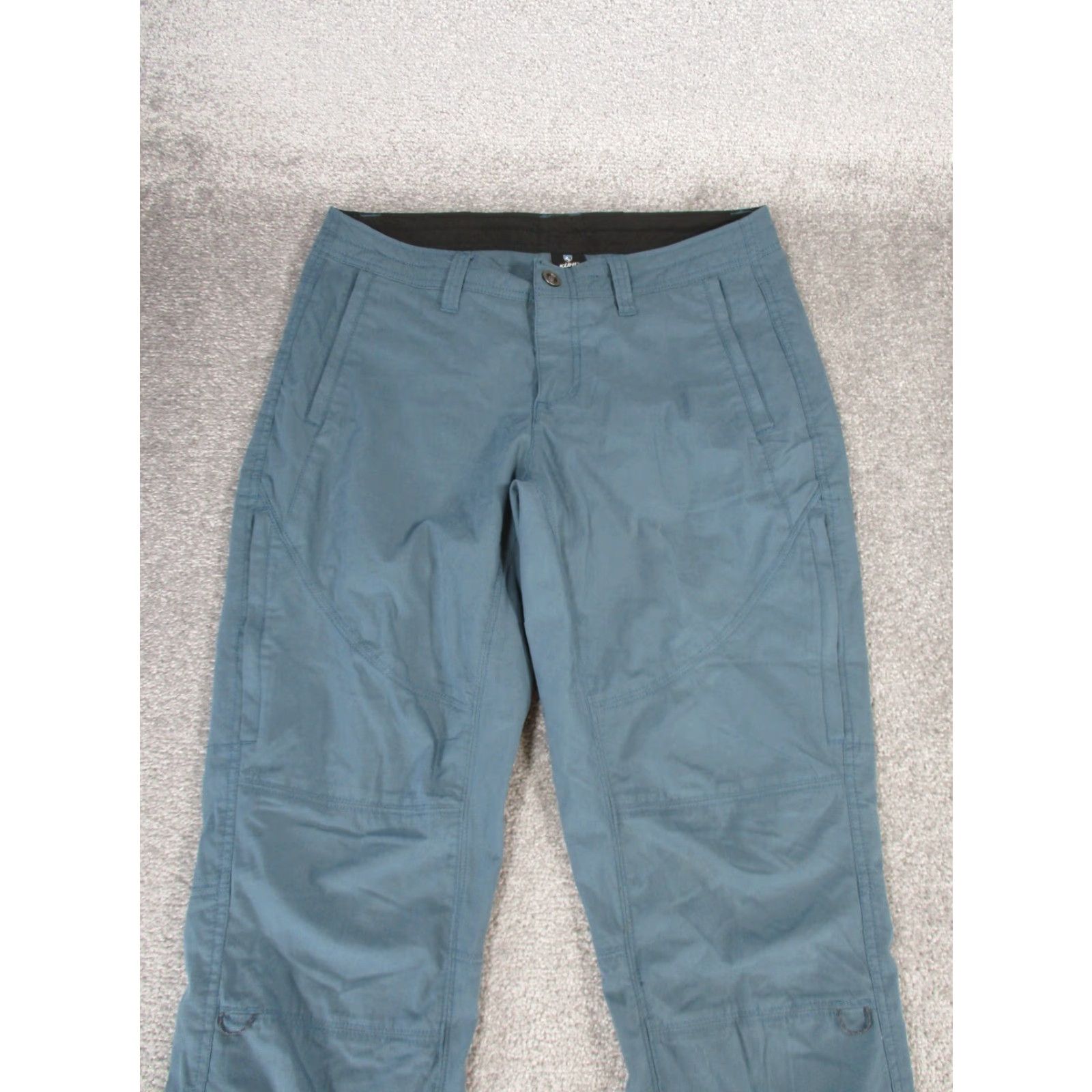 Vintage VINTAGE Kuhl Women's Pants Size 10 Petite Chino Cotton Nylon Spandex Blue Straight 90s Girls Size 32" / US 10 / IT 46 - 2 Thumbnail