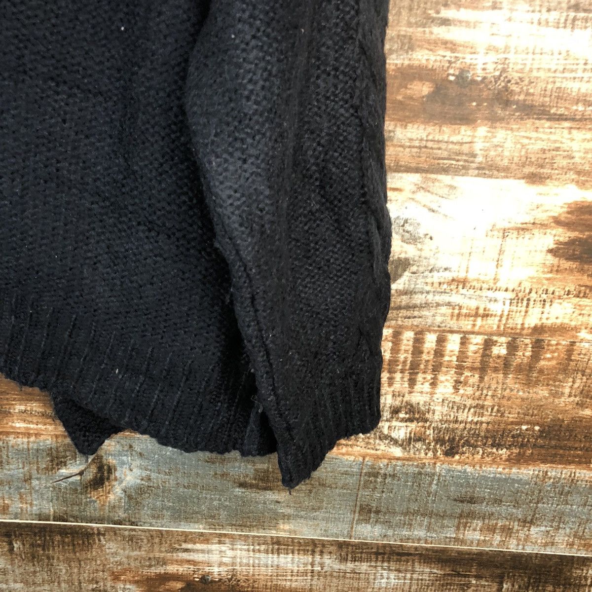 Homespun Knitwear Choco Raffine Black Cardigan Knitwear #A2356 Size XL / US 12-14 / IT 48-50 - 16 Thumbnail