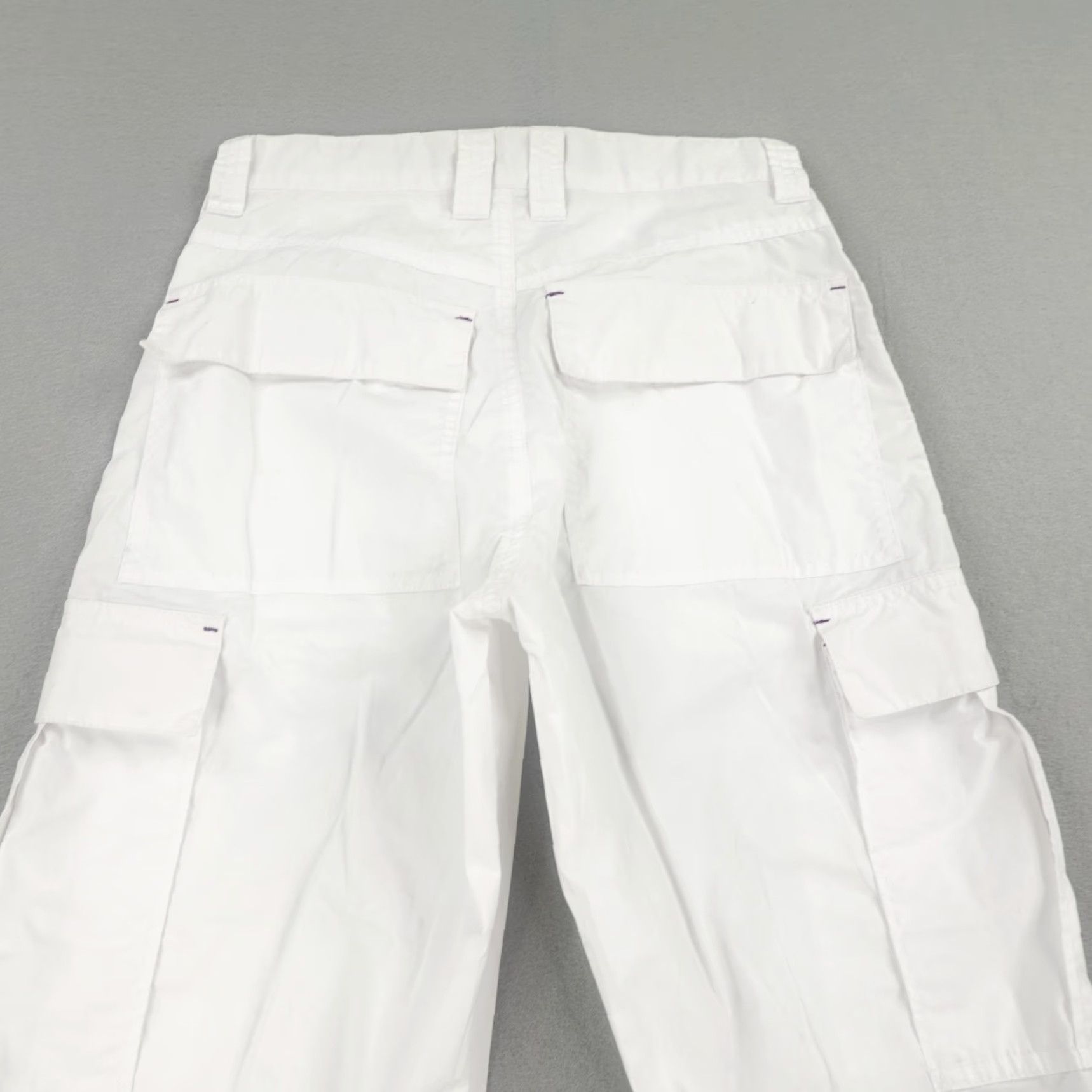 Vintage VINTAGE Kikwear Men's Cargo Pants 28 Waist White Cotton Nylon Baggy Rave Grunge Casual Size US 28 / EU 44 - 7 Thumbnail