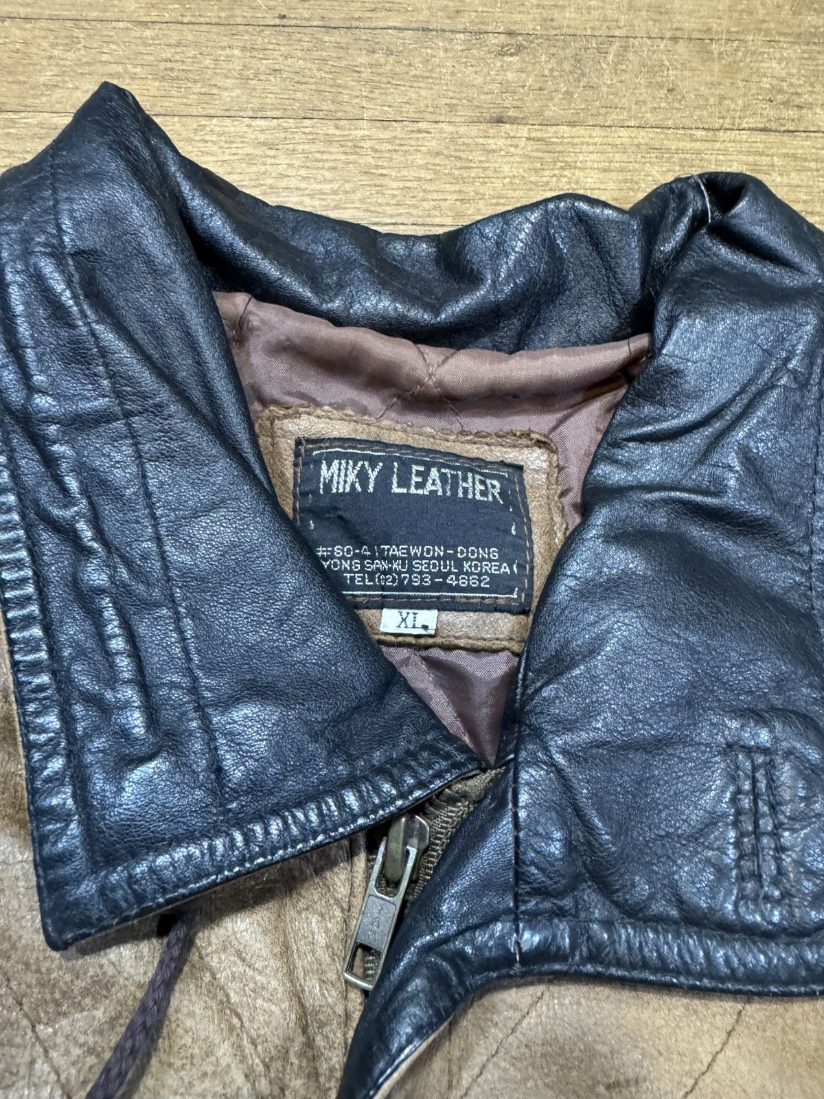 Vintage Vintage Faded Brown Leather Jacket Size US XL / EU 56 / 4 - 7 Thumbnail