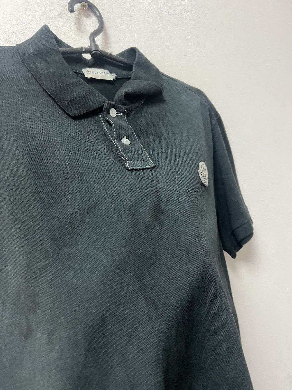 Moncler Moncler Polo T-shirt Big Logo Black Size US XL / EU 56 / 4 - 8 Thumbnail
