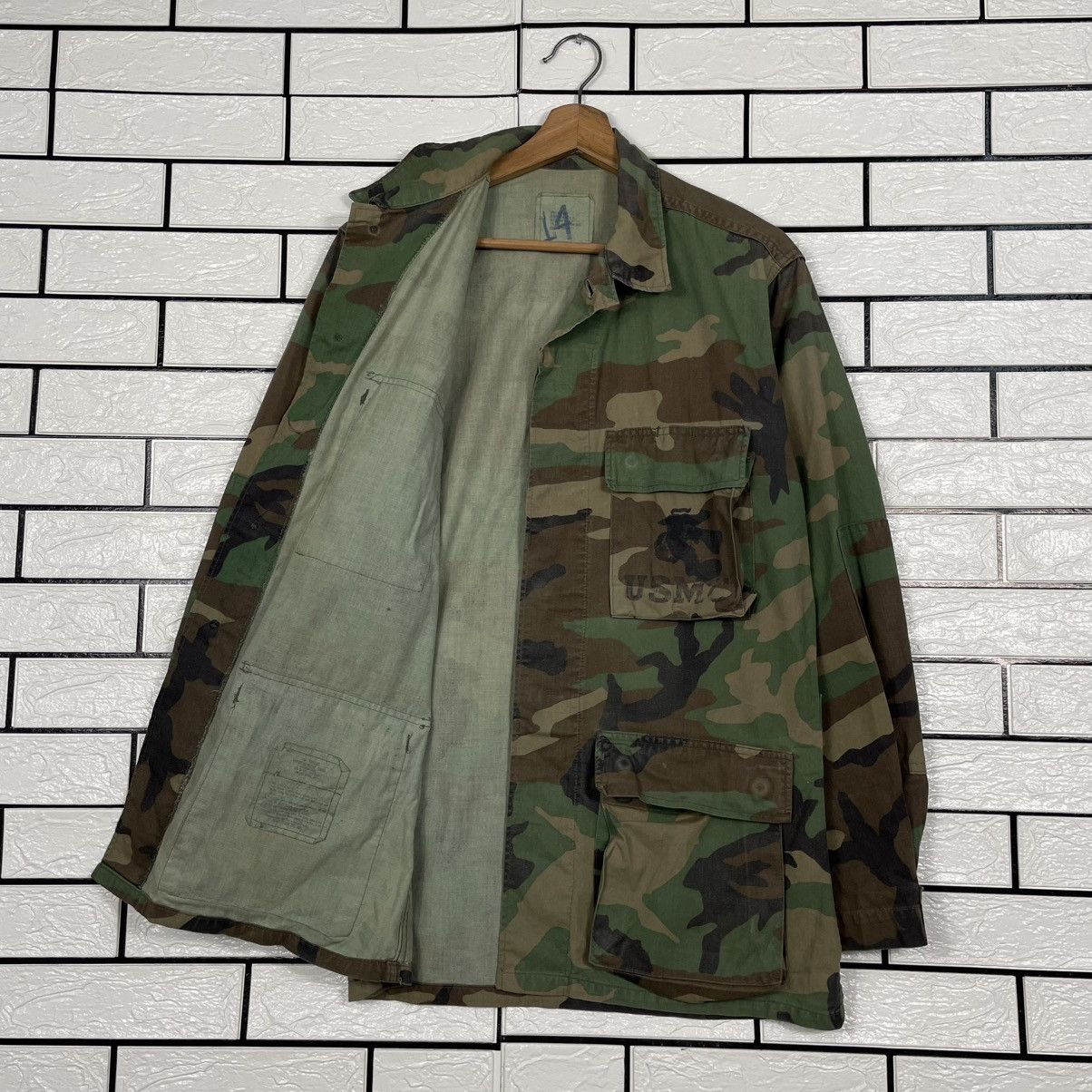 Vintage Vintage 80s USMC BDU Woodland Camo Combat Jacket Size US S / EU 44-46 / 1 - 9 Thumbnail