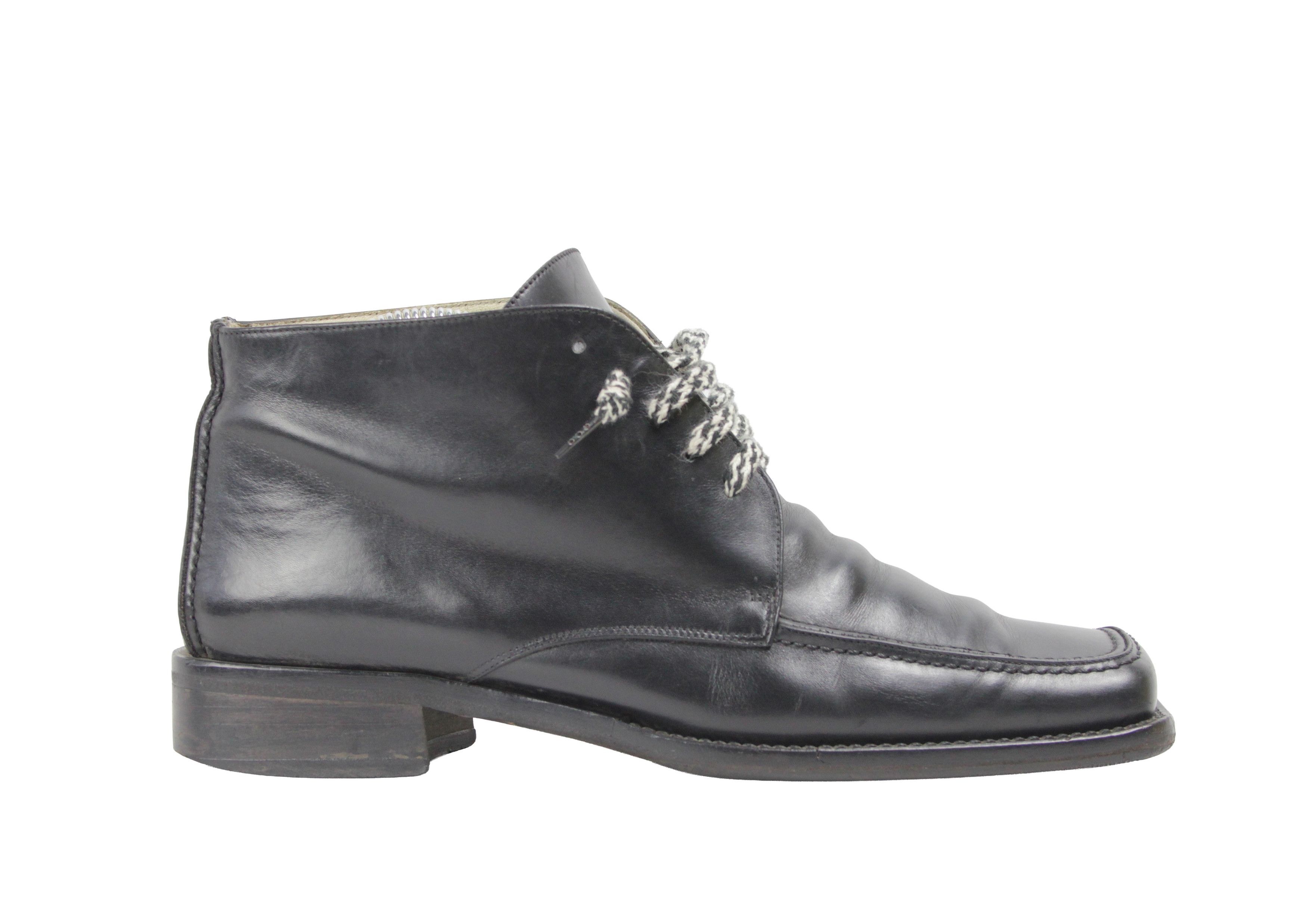 Hugo Boss 00S Square Toe Avant Garde Y2K Boots Vintage Size US 10 / IT 40 - 1 Thumbnail