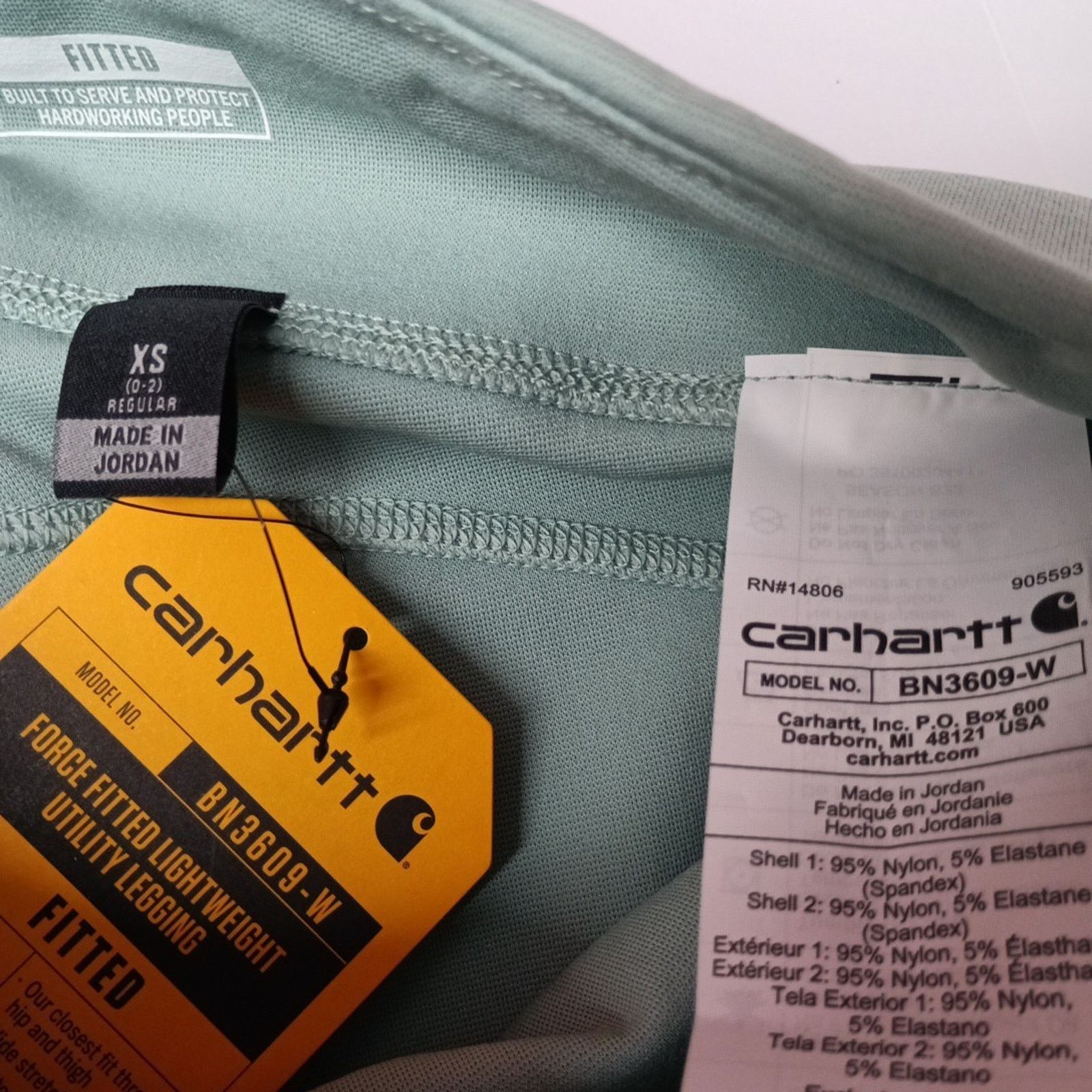 Carhartt Carhartt Women’s Leggings Lightweight Size XS Mint Green Size 27" / US 4 / IT 40 - 5 Thumbnail