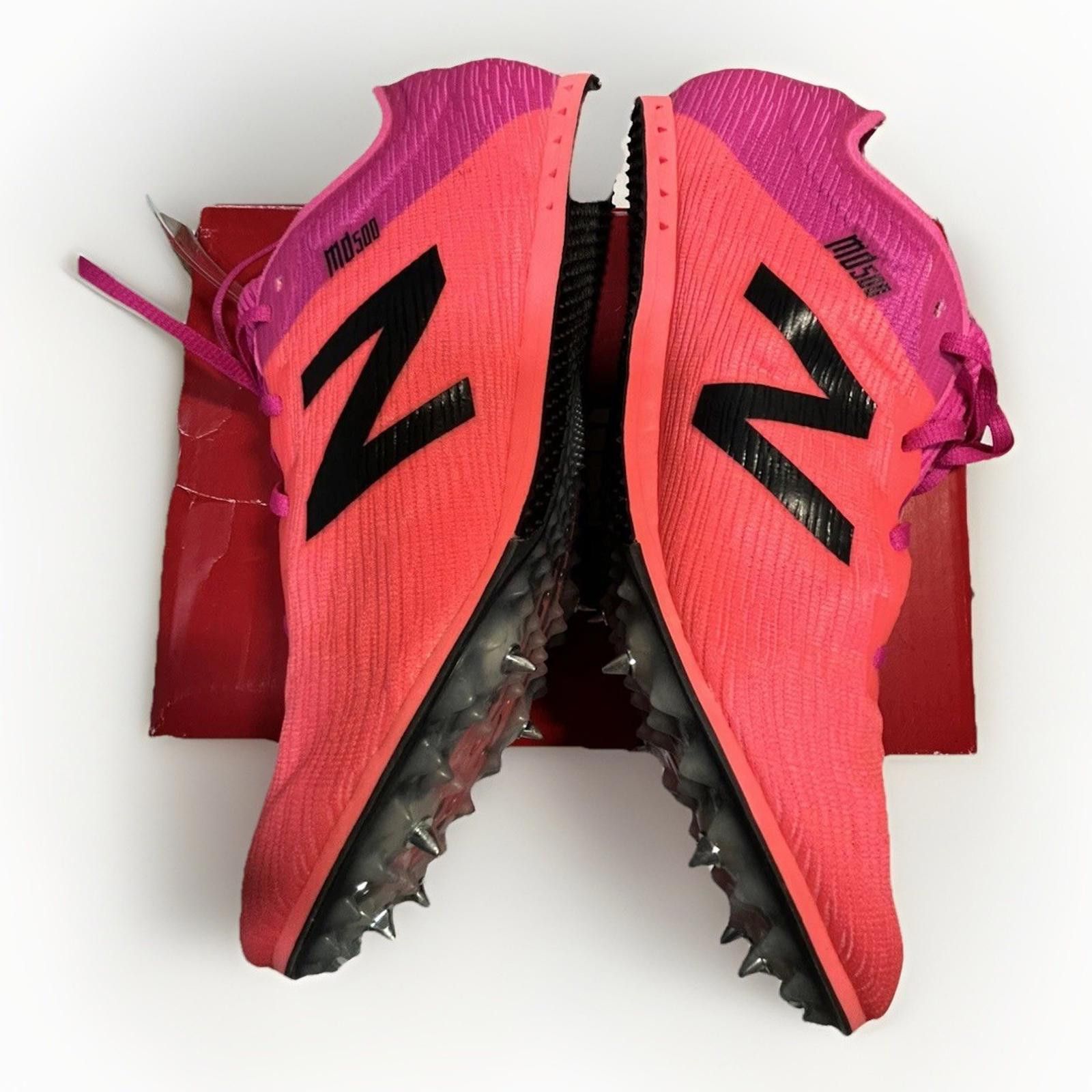 New Balance New Balance MD500 Track Spikes Sz 8 Pink Black Sprint Shoes Size ONE SIZE - 4 Thumbnail