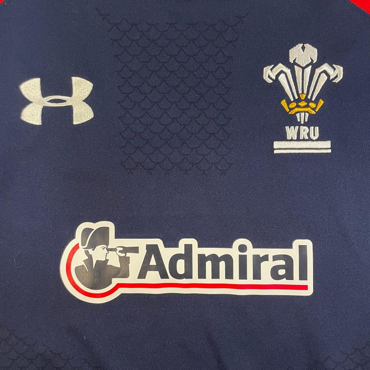 Under Armour Navy and red Under Armour Wales rugby union shirt sport Size US XXL / EU 58 / 5 - 5 Thumbnail