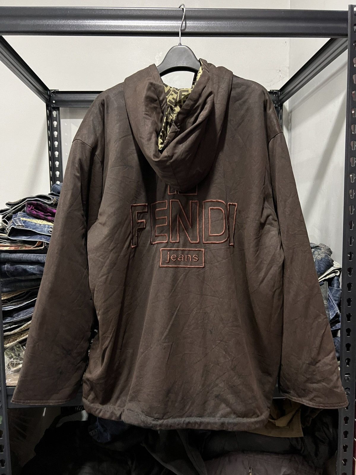 Fendi FENDI reversible jacket monogram/big logo design Size US XXL / EU 58 / 5 - 5 Thumbnail